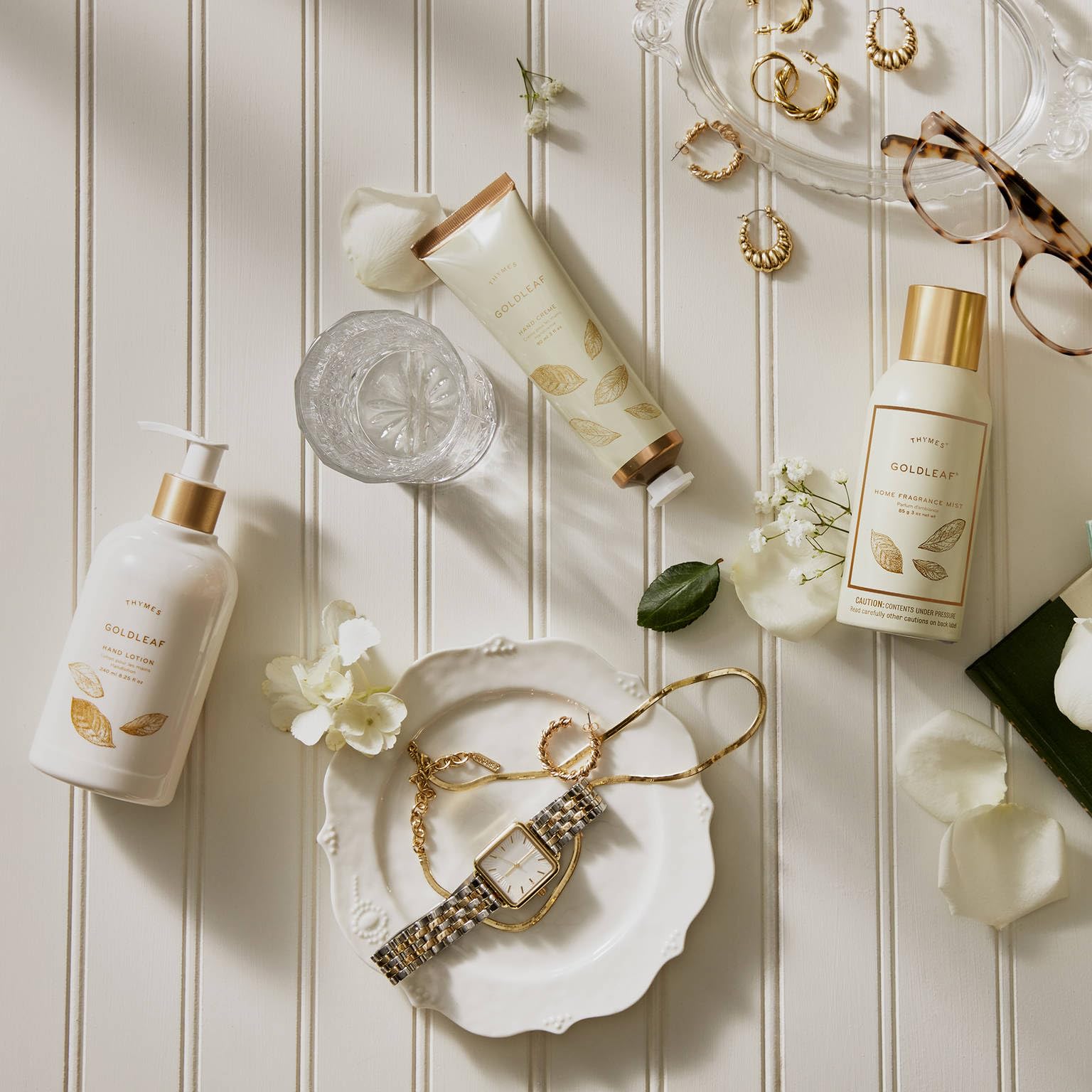 Thymes Goldleaf Hand Wash – 15 Fl Oz | Luxurious Floral Fragrance & Hydration