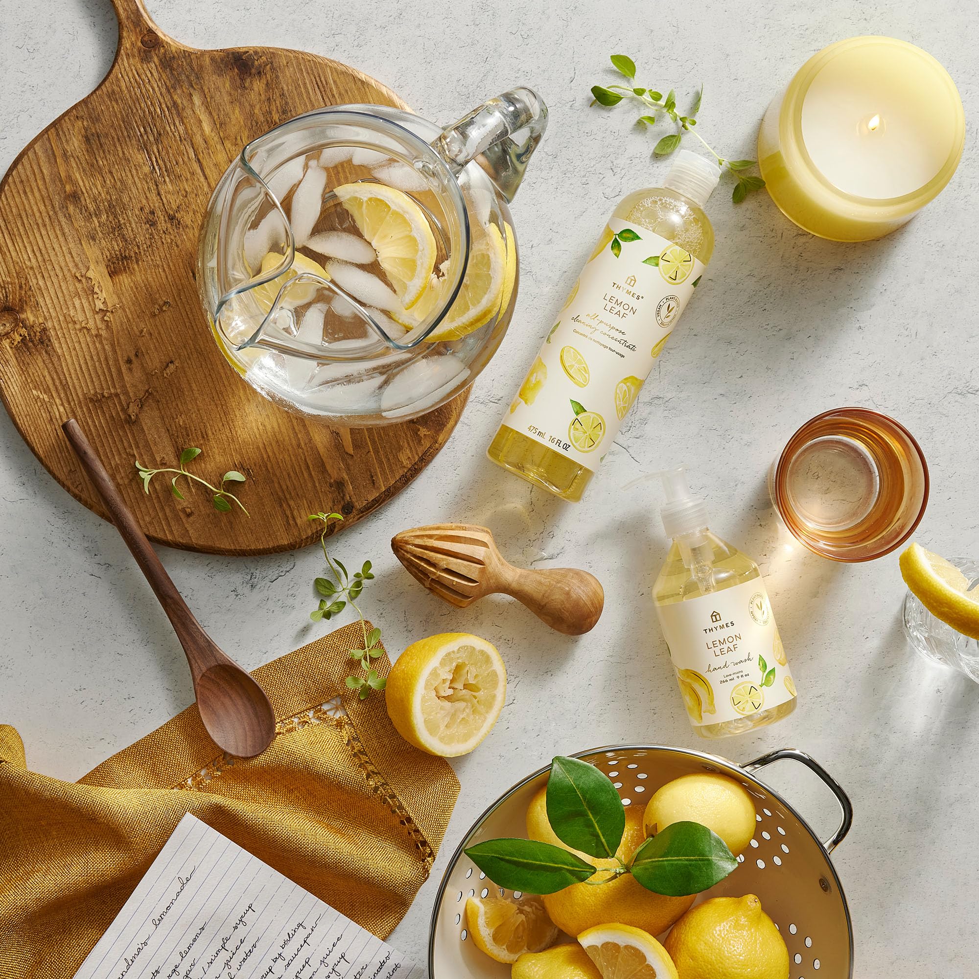 Thymes Hand Wash - Moisturizing Liquid Soap with Dewy Leaves, Lily of the Valley, Lemon Verbena & Bergamot (Lemon Leaf) - 9 fl oz