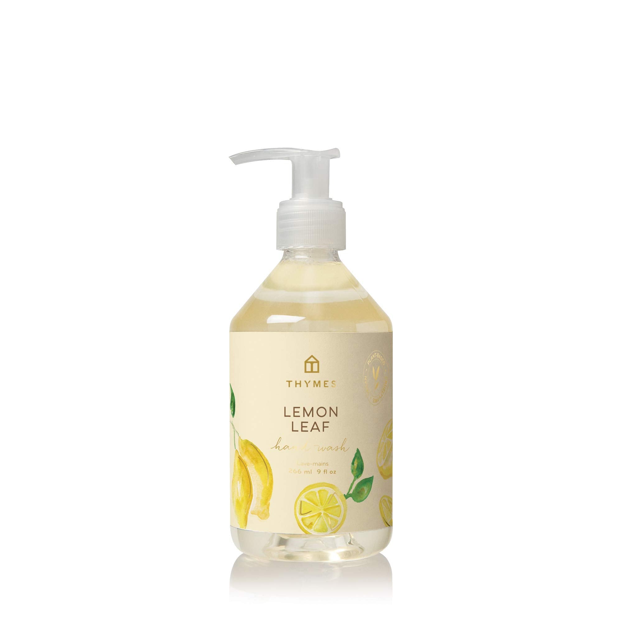 Thymes Hand Wash - Moisturizing Liquid Soap with Dewy Leaves, Lily of the Valley, Lemon Verbena & Bergamot (Lemon Leaf) - 9 fl oz