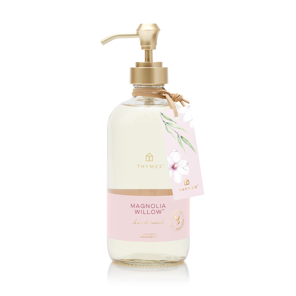 Thymes Hand Wash Large – Magnolia Willow, 15 oz | Refreshing Floral Cleanse
