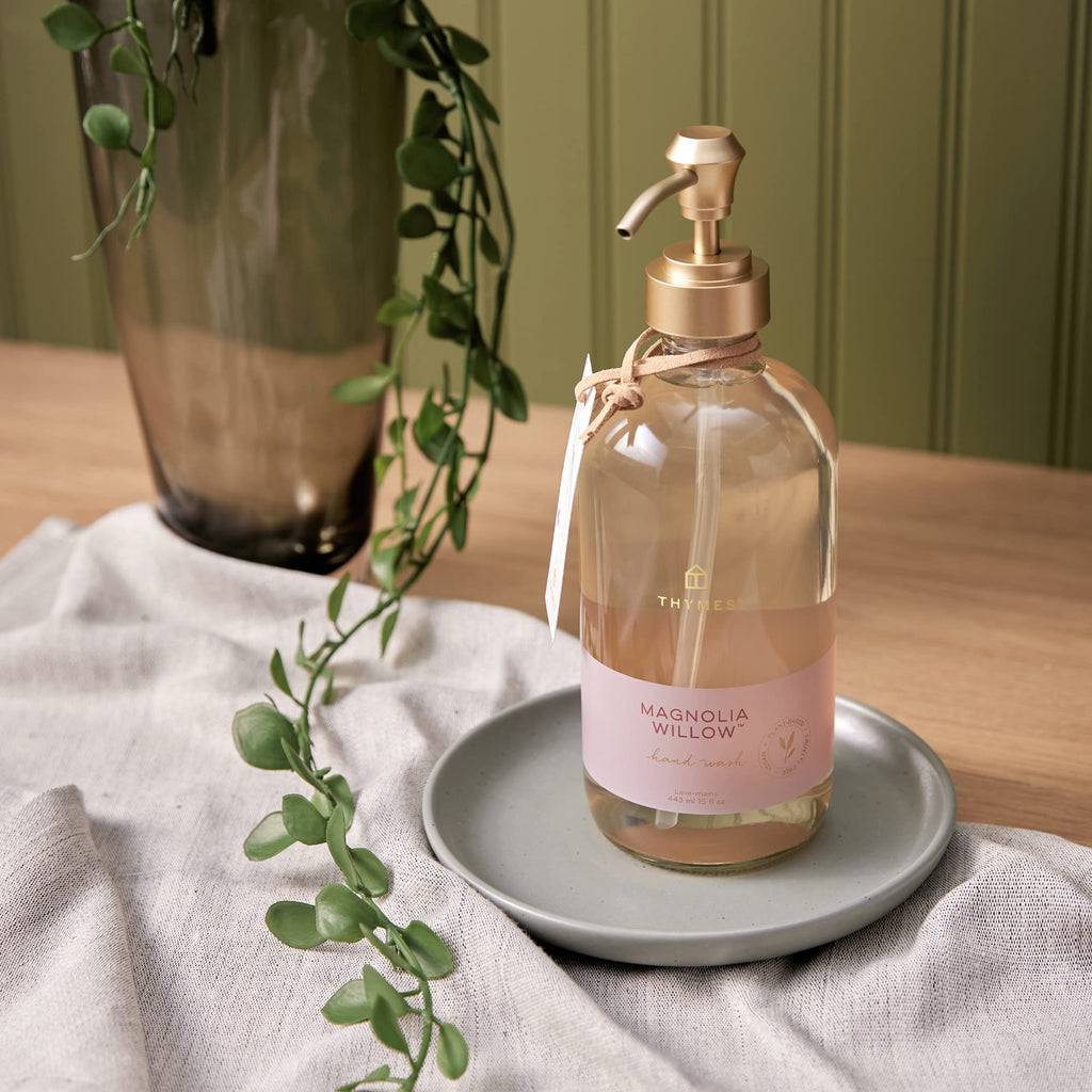 Thymes Hand Wash Large – Magnolia Willow, 15 oz | Refreshing Floral Cleanse