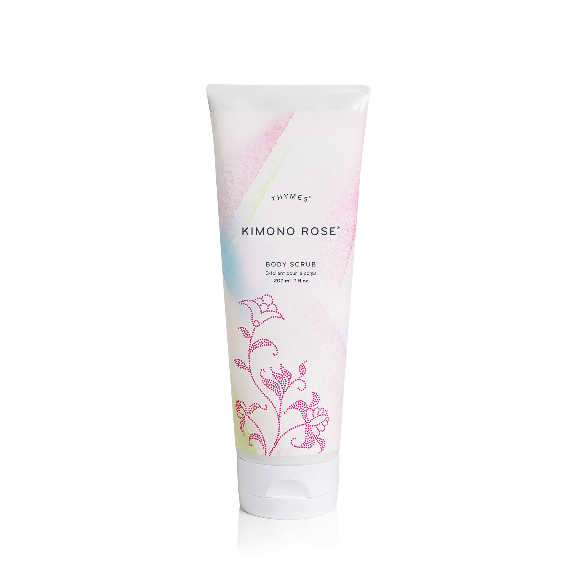 Thymes Kimono Rose Body Scrub | Hydrating Exfoliator for Body, Face & Feet (7 Fl Oz)