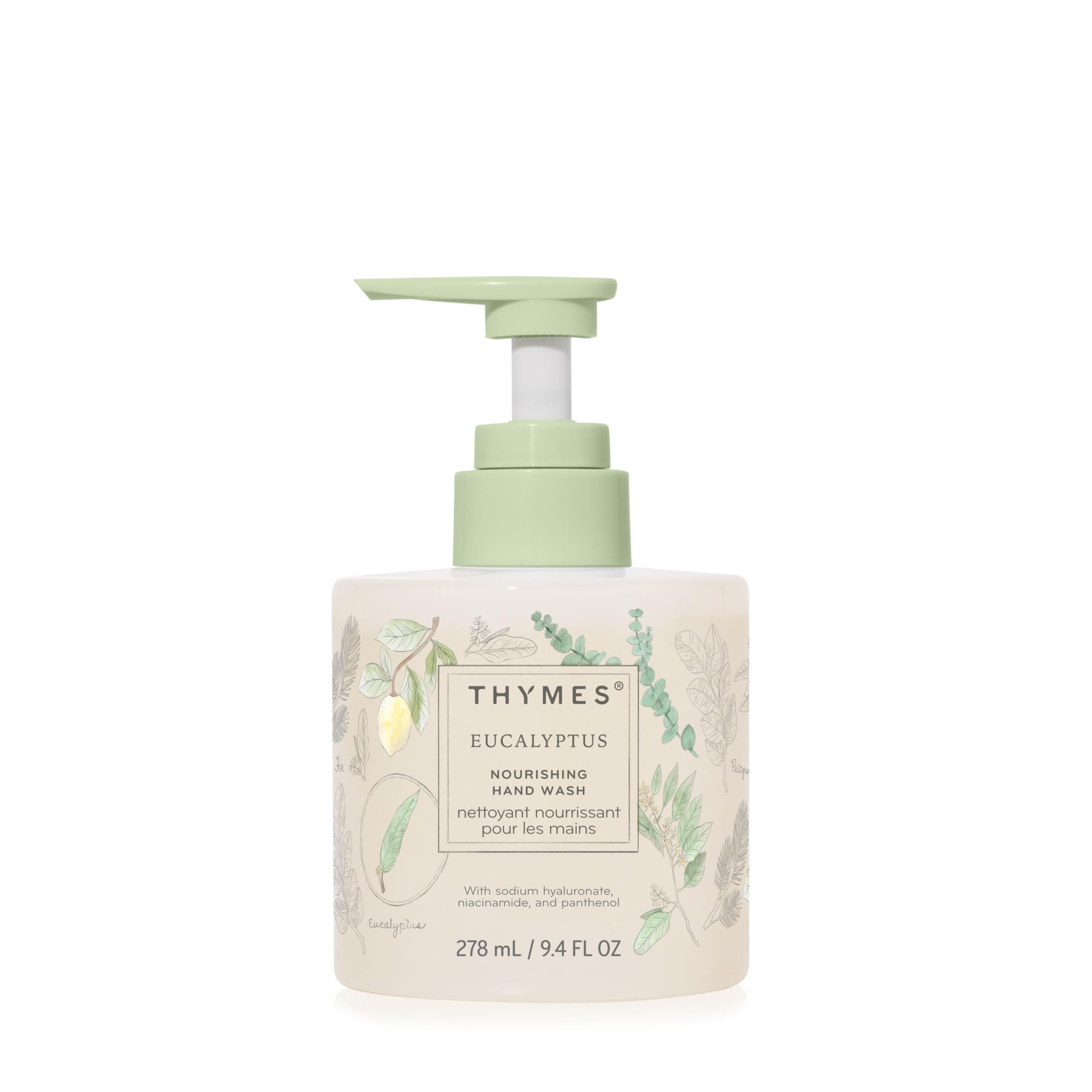 Thymes Nourishing Hand Wash – Spa-Style Liquid Soap with Eucalyptus & Lemongrass (9.4 fl oz)