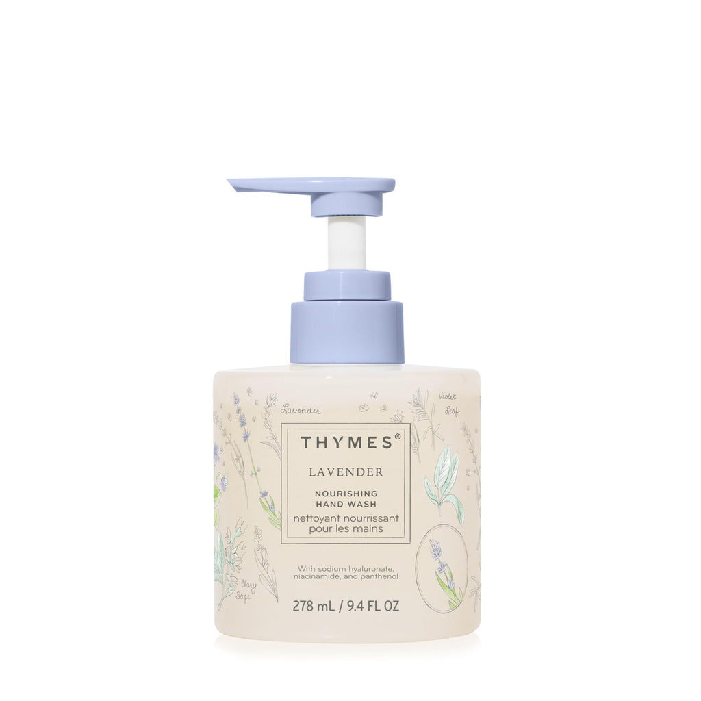 Thymes Nourishing Hand Wash – Velvety Lavender, Rosewood & Violet Scented Liquid Soap, 9.4 oz
