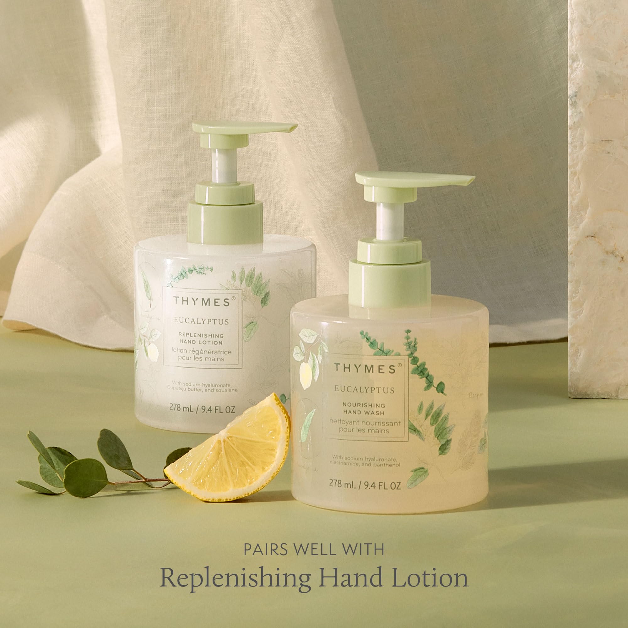 Thymes Nourishing Hand Wash – Spa-Style Liquid Soap with Eucalyptus & Lemongrass (9.4 fl oz)