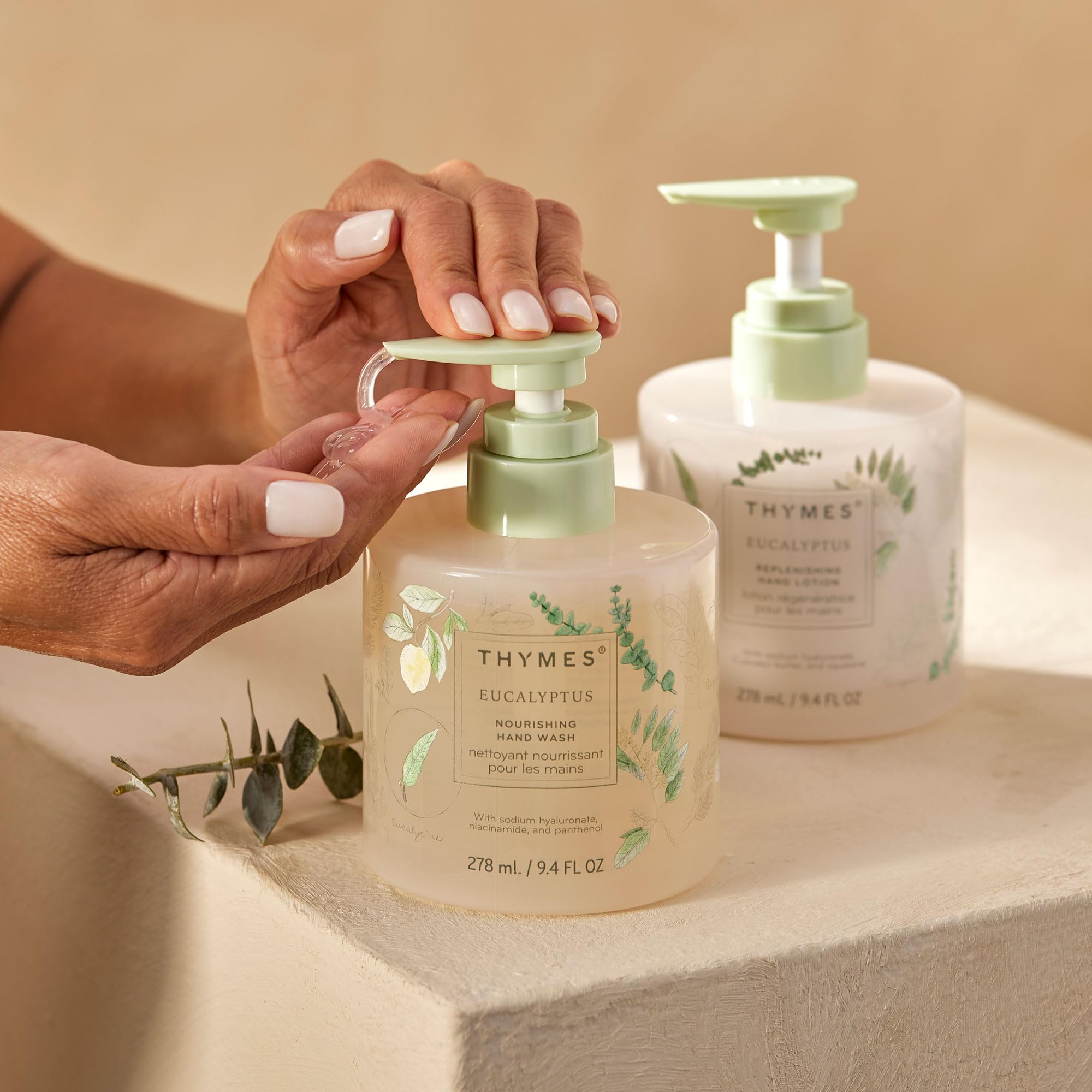 Thymes Nourishing Hand Wash – Spa-Style Liquid Soap with Eucalyptus & Lemongrass (9.4 fl oz)
