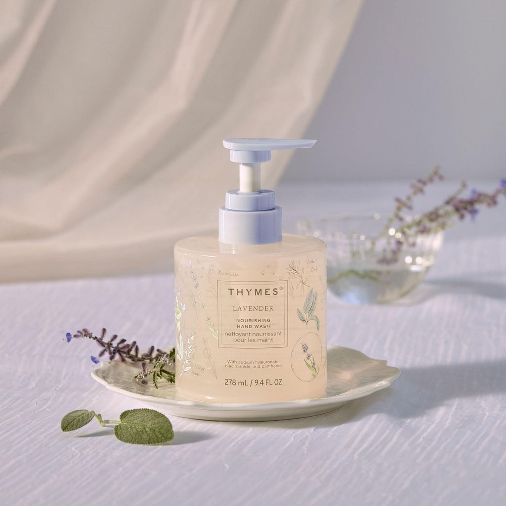 Thymes Nourishing Hand Wash – Velvety Lavender, Rosewood & Violet Scented Liquid Soap, 9.4 oz