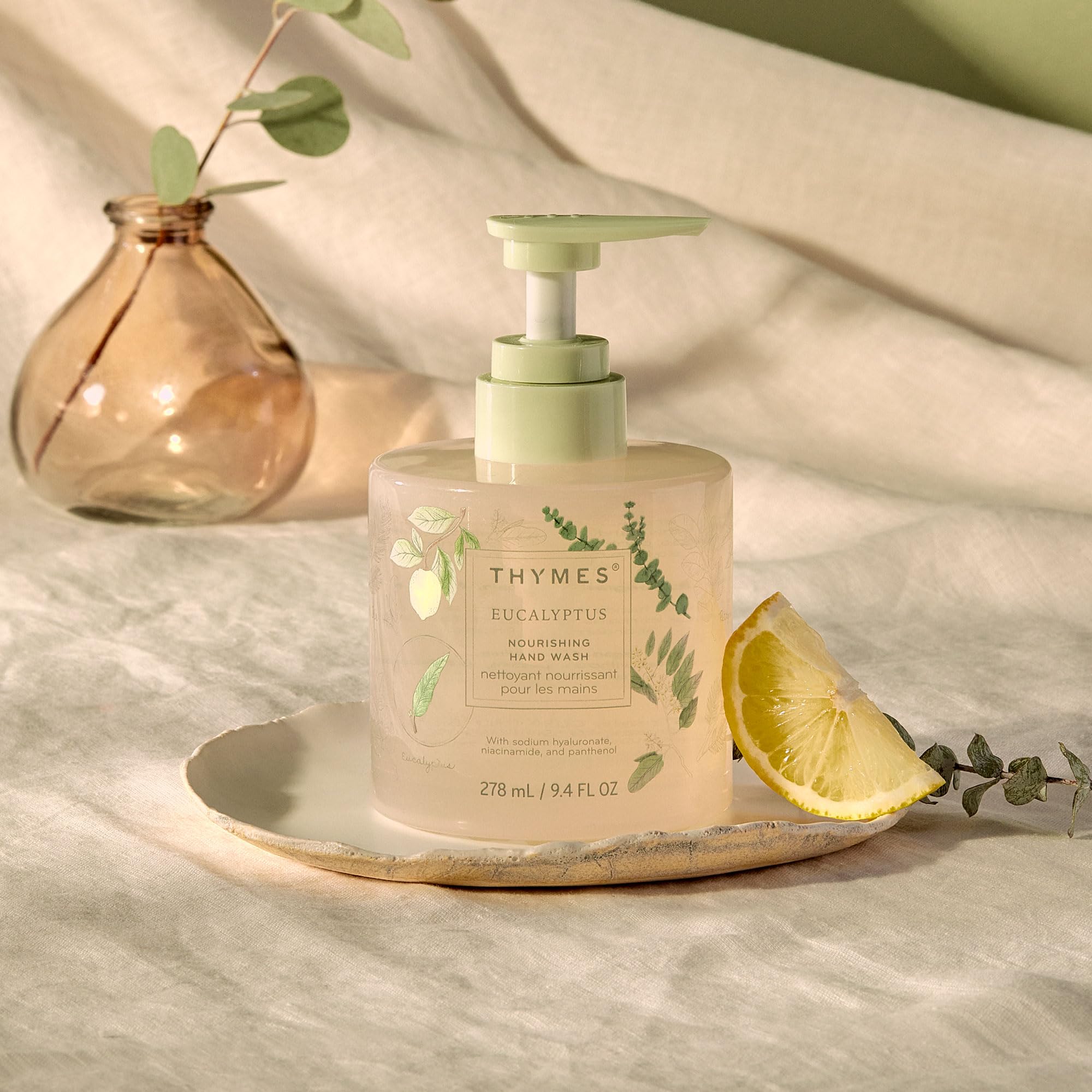 Thymes Nourishing Hand Wash – Spa-Style Liquid Soap with Eucalyptus & Lemongrass (9.4 fl oz)