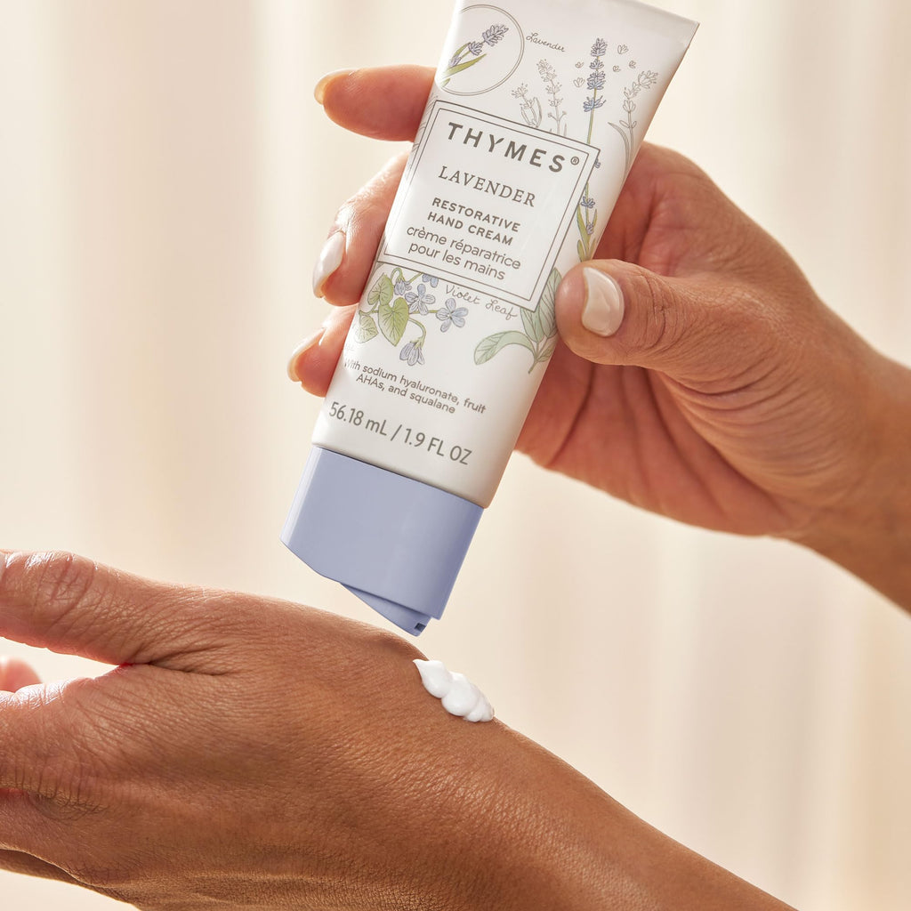 Thymes Restorative Hand Cream – Travel-Size Moisturizer with Lavender, Rosewood & Sage (1.9 fl oz)