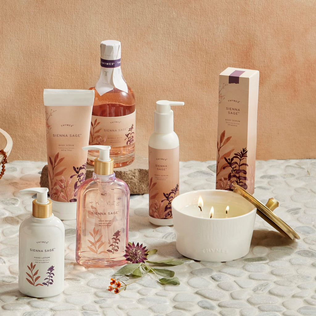 Thymes Sienna Sage Body Scrub | Hydrating Exfoliator for Body, Face, and More