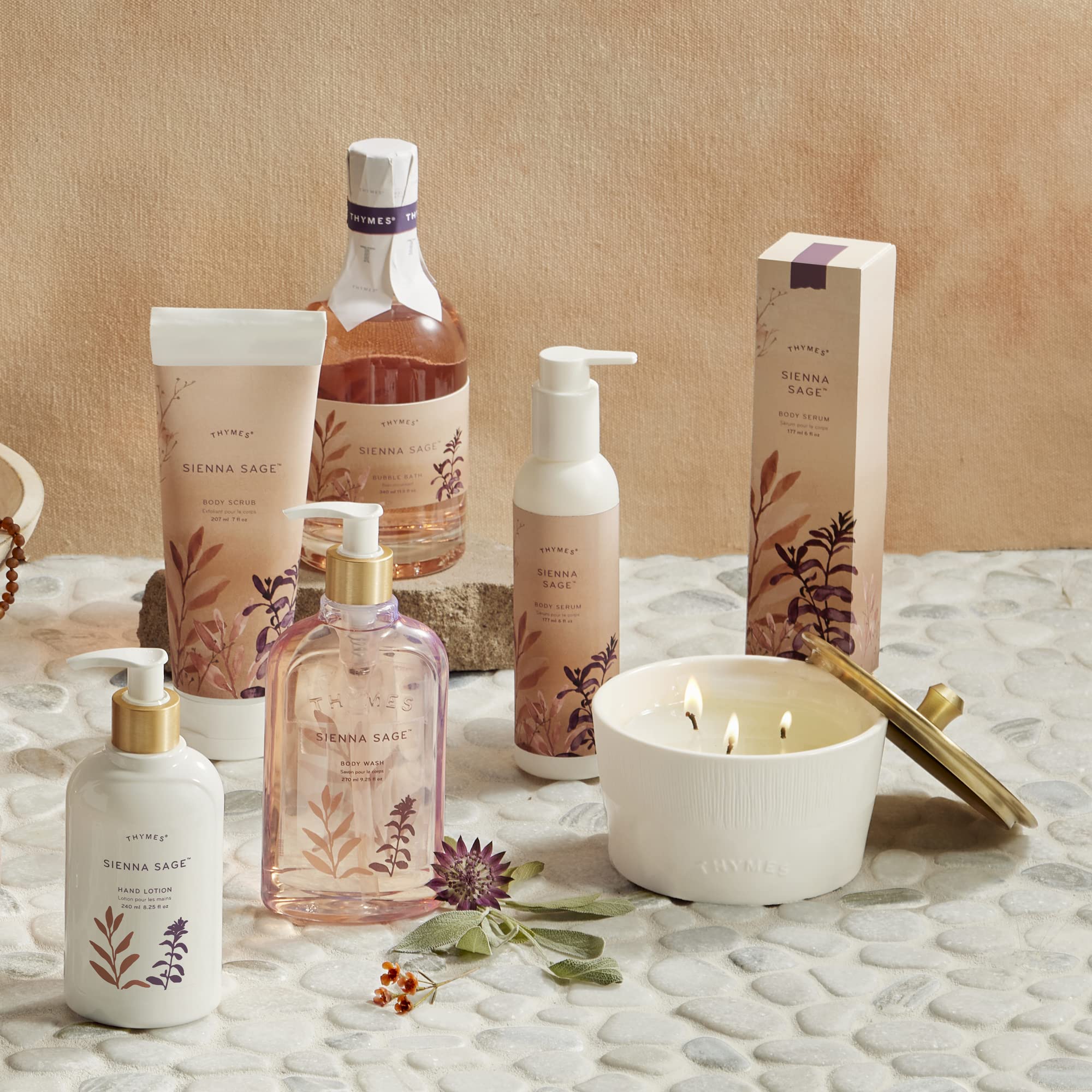 Thymes Sienna Sage Body Scrub | Hydrating Exfoliator for Body, Face, and More
