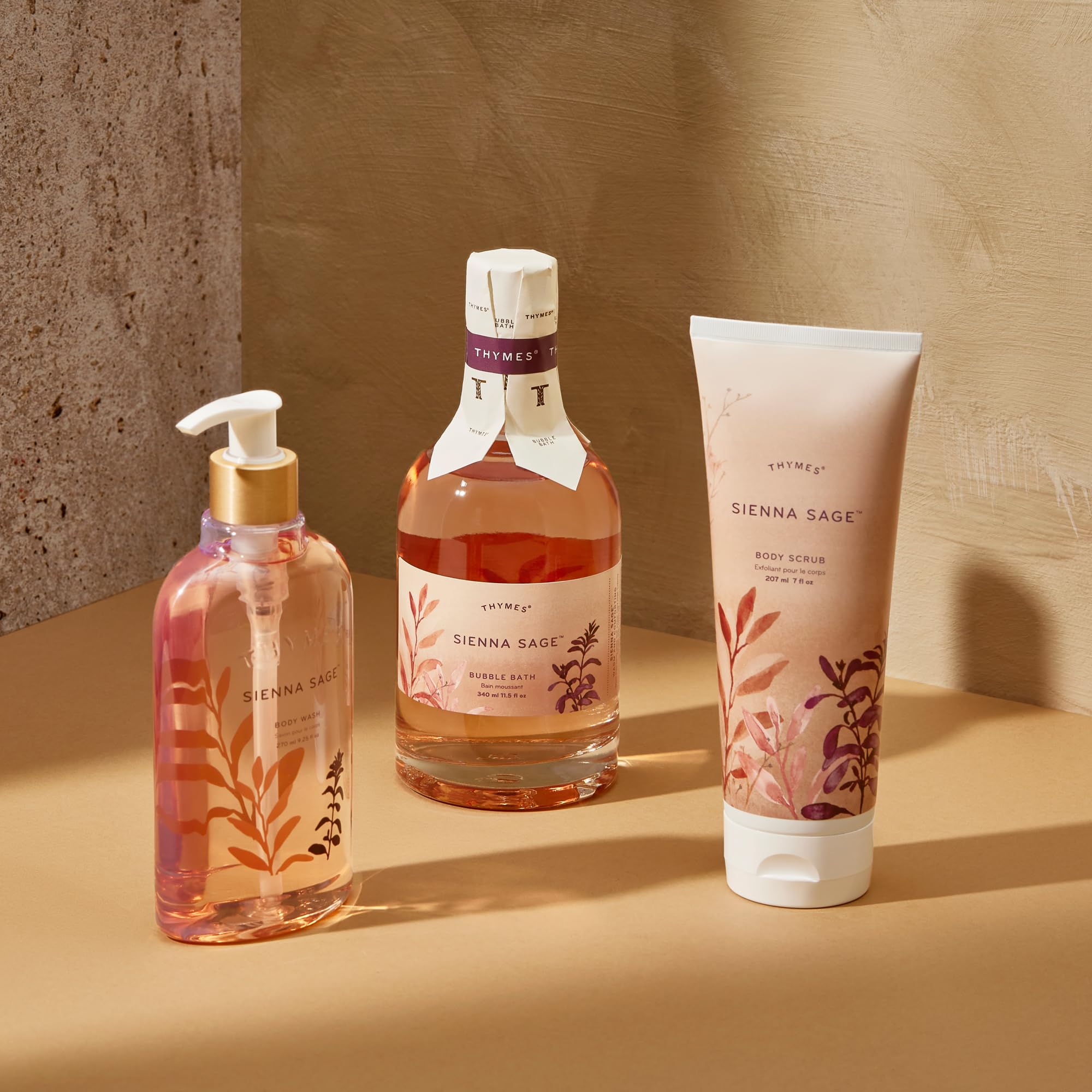Thymes Sienna Sage Body Scrub | Hydrating Exfoliator for Body, Face, and More