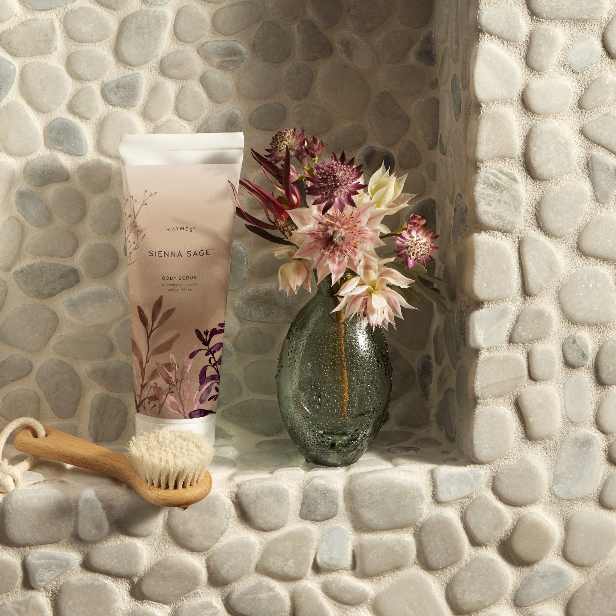 Thymes Sienna Sage Body Scrub | Hydrating Exfoliator for Body, Face, and More