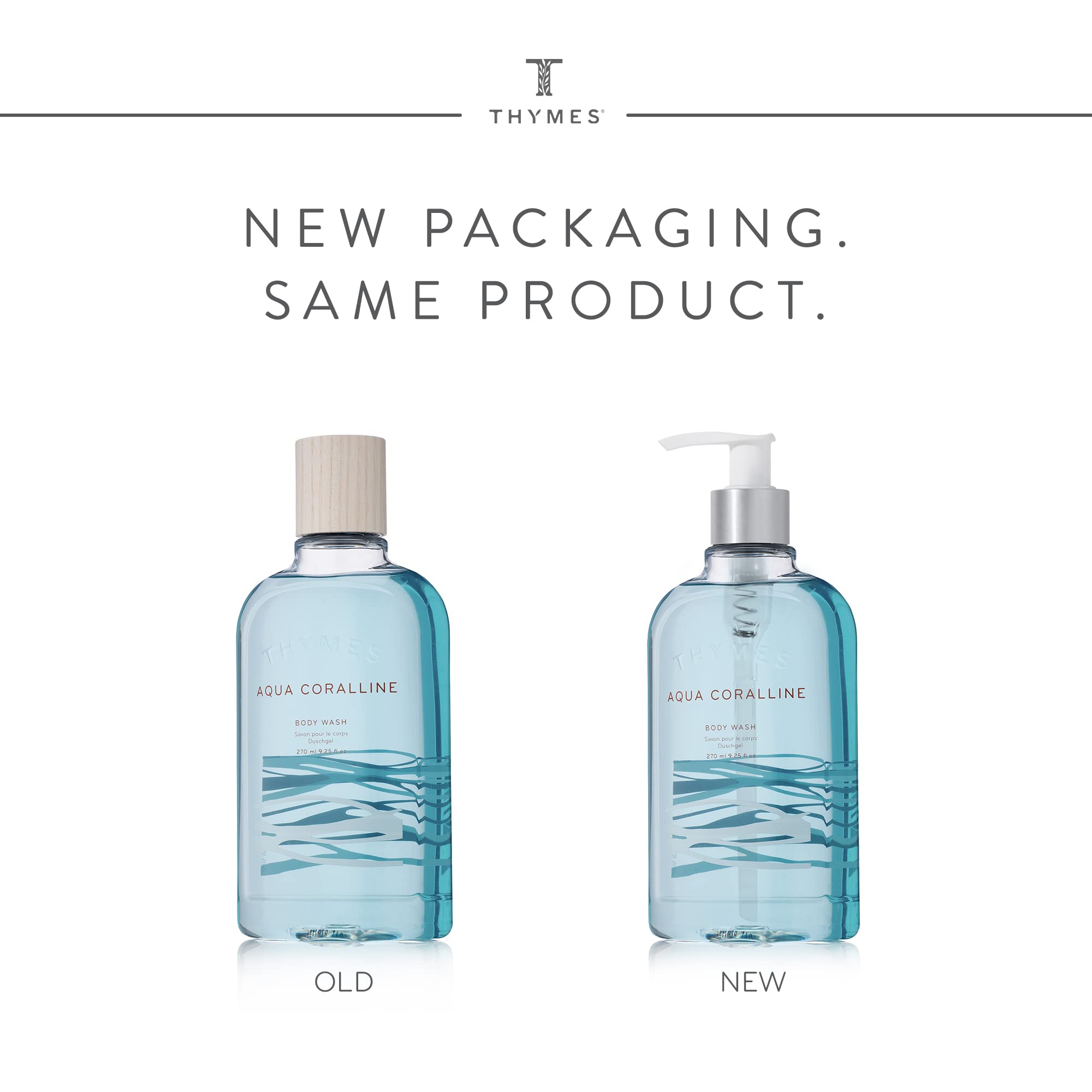 Thymes Moisturizing Body Wash with Pump – Aqua Coralline, Water Lily & Yuzu (9.25 fl oz)
