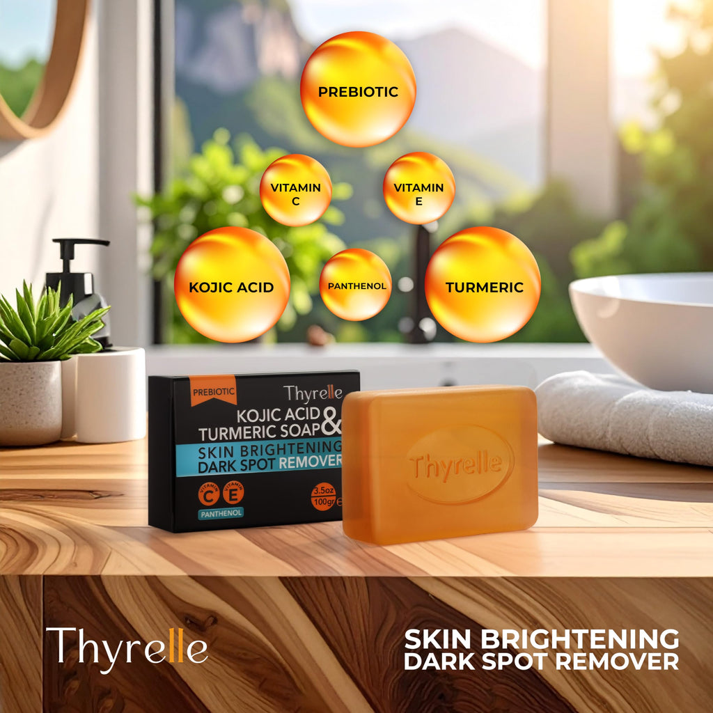 Thyrelle Kojic Acid & Turmeric Soap Bar (2 x 3.5 oz) — Brightening Skin