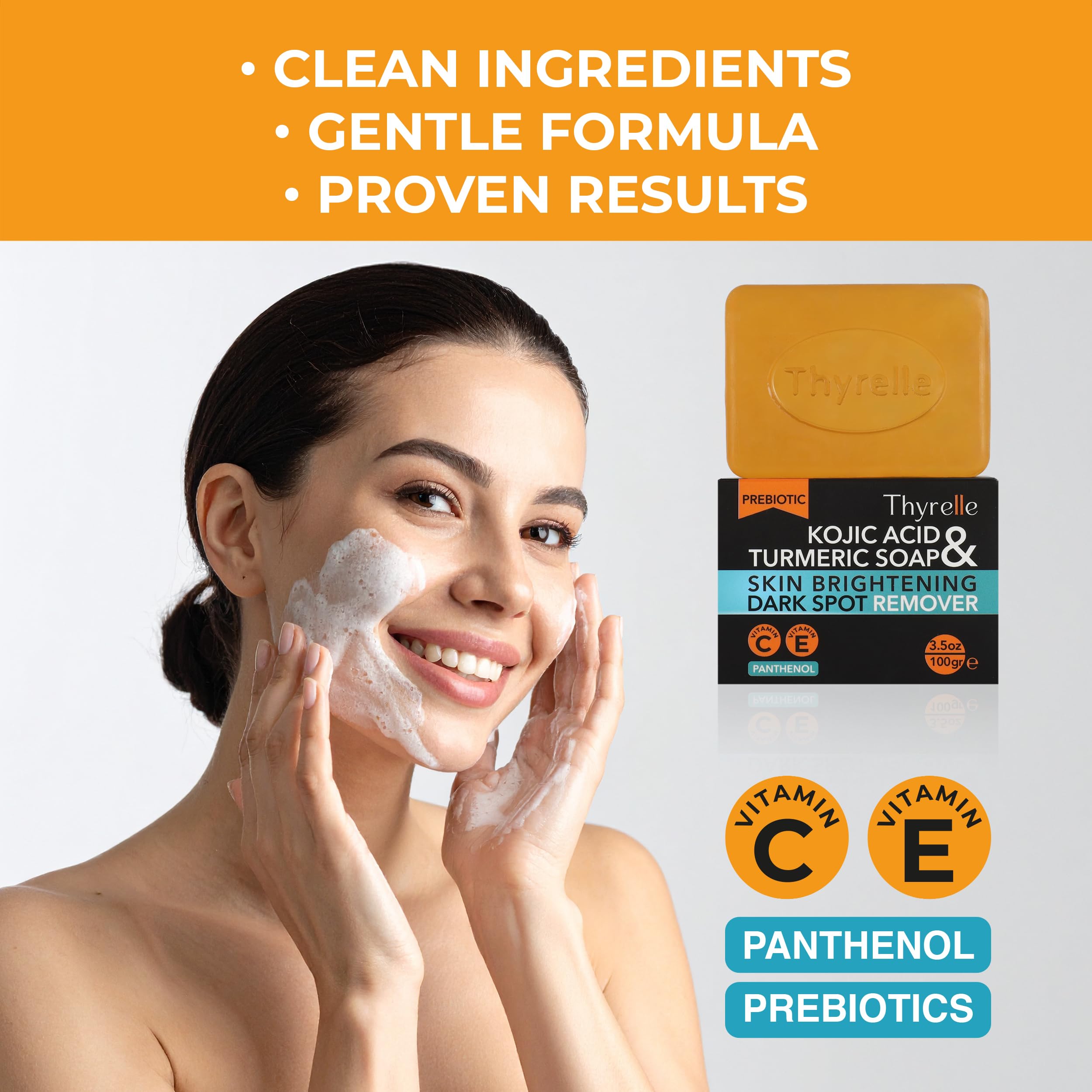 Thyrelle Kojic Acid & Turmeric Soap Bar (2 x 3.5 oz) — Brightening Skin