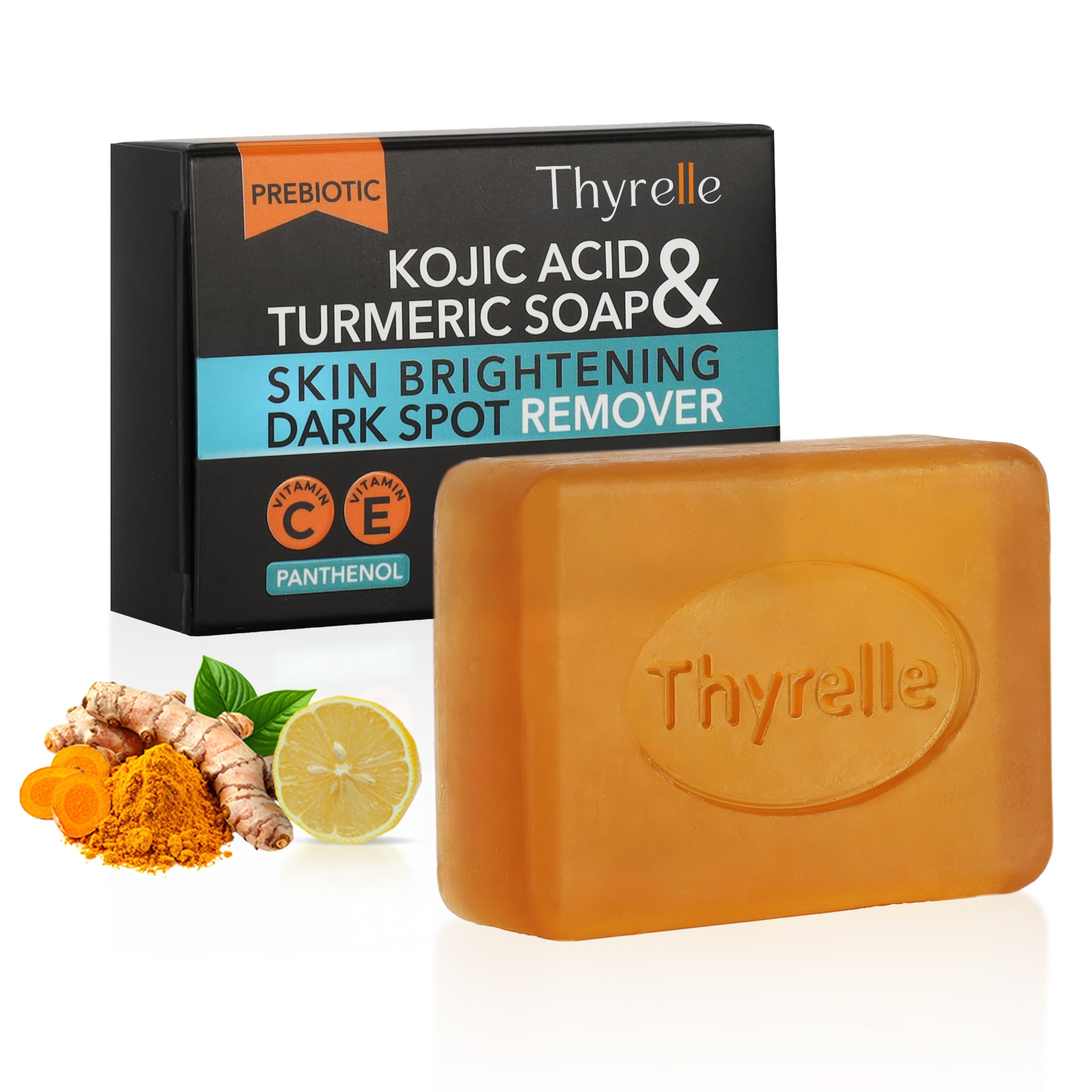 Thyrelle Kojic Acid and Turmeric Soap (3.5 oz) – Body & Face Brightening Bar