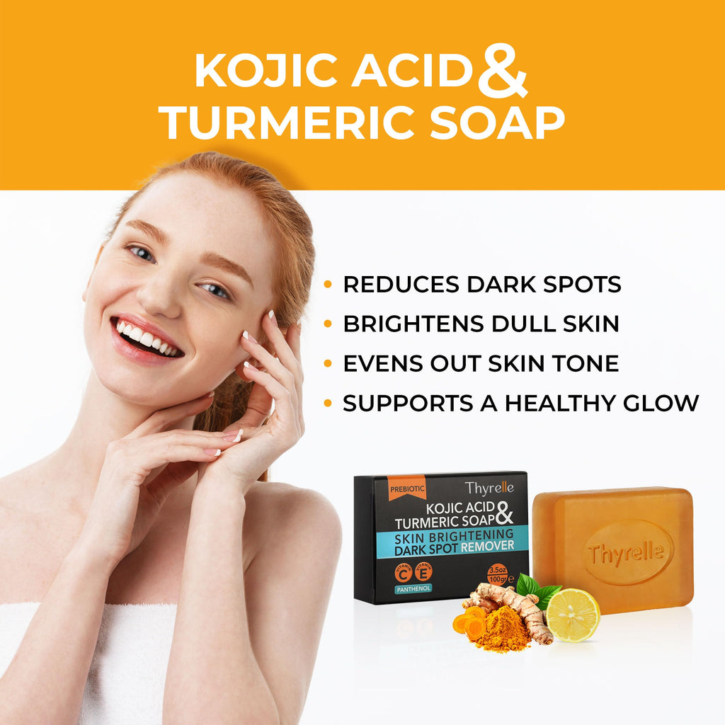 Thyrelle Kojic Acid & Turmeric Soap Bar (2 x 3.5 oz) — Brightening Skin
