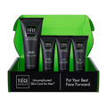 Tiege Hanley Level 1 Skin Care Set for Men — 4-Piece Essential Routine (Daily Face Wash, Scrub, SPF Moisturizer, Night Cream)