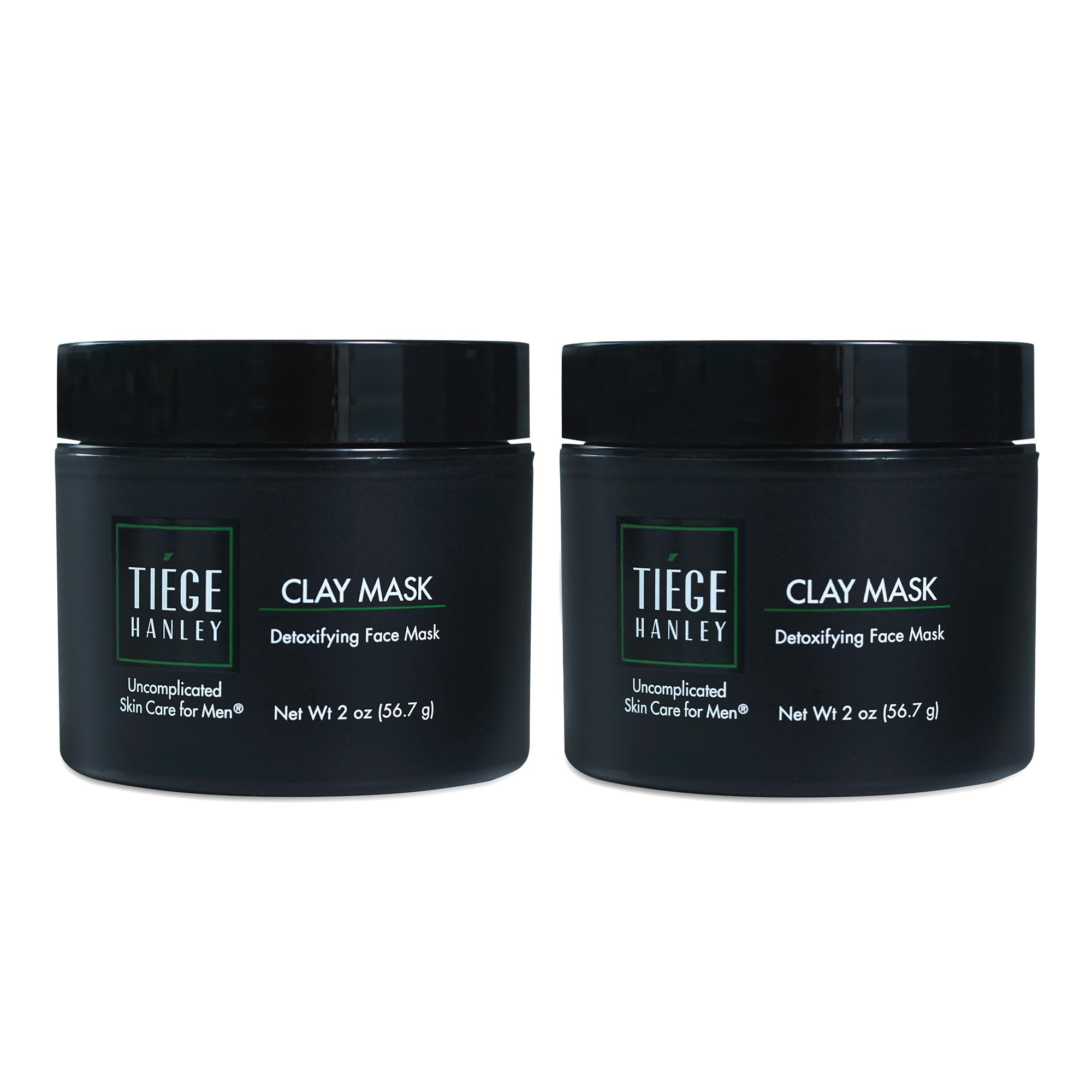 Tiege Hanley Detoxifying Facial Clay Mask for Men – Deep Pore Cleansing, 2 Oz (2 Pack)