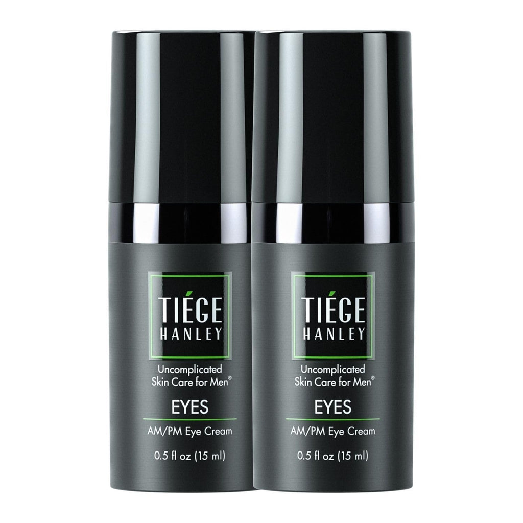 Tiege Hanley Eye Cream for Men – Hyaluronic Acid, Vitamin B3, Bright Oleoactif | 0.5 Oz, 2 Pack