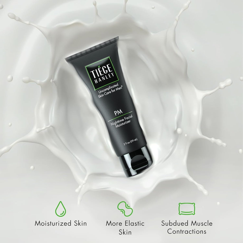 Tiege Hanley Men’s AM SPF 20 Day Moisturizer + PM Night Peptide Moisturizer – 2.5 oz / 2 oz