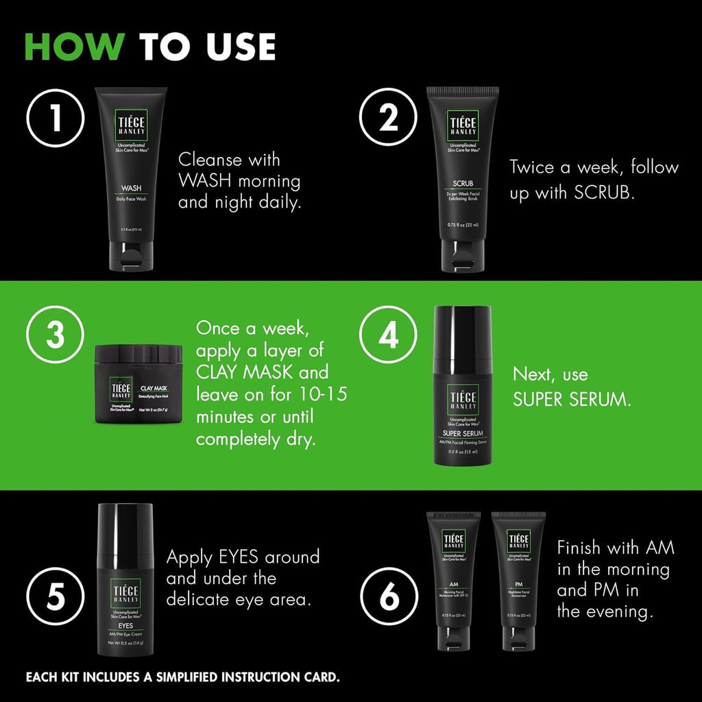 Tiege Hanley Platinum Gift Box for Men – 11-Piece Skincare & Grooming Set