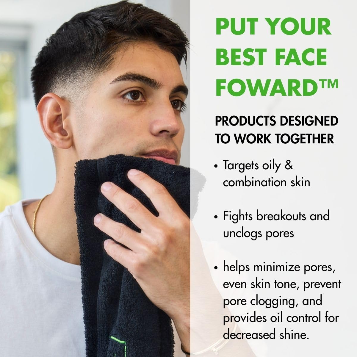 Tiege Hanley Level 2 System for Oily & Combination Skin | 5-Piece Men’s Care Kit