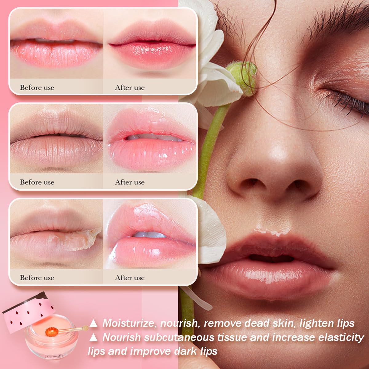 Tiejdhr Honey Lip Balm & Mask — 9 Flavors Hydrating Lip Care Set