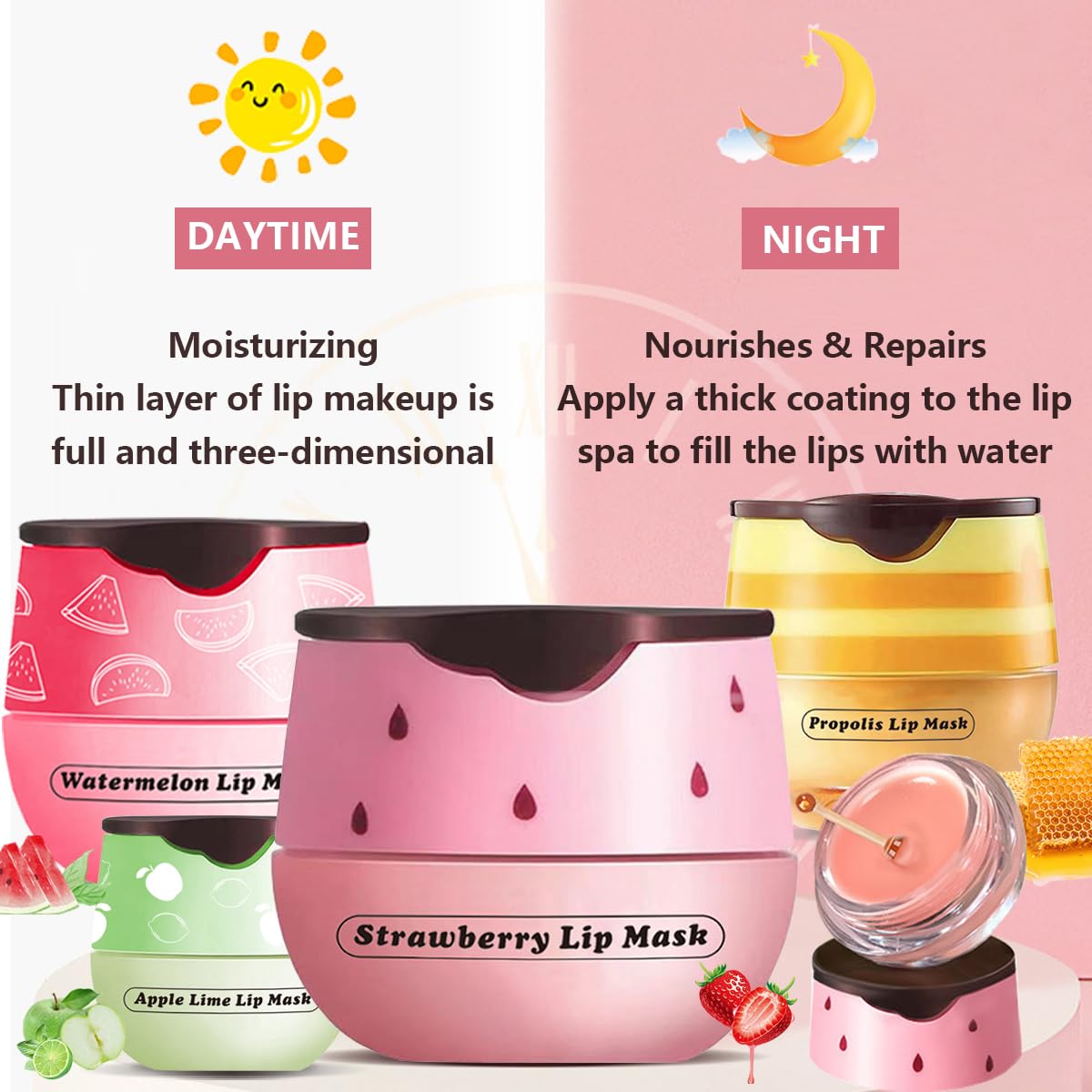 Tiejdhr Honey Lip Balm & Mask — 9 Flavors Hydrating Lip Care Set