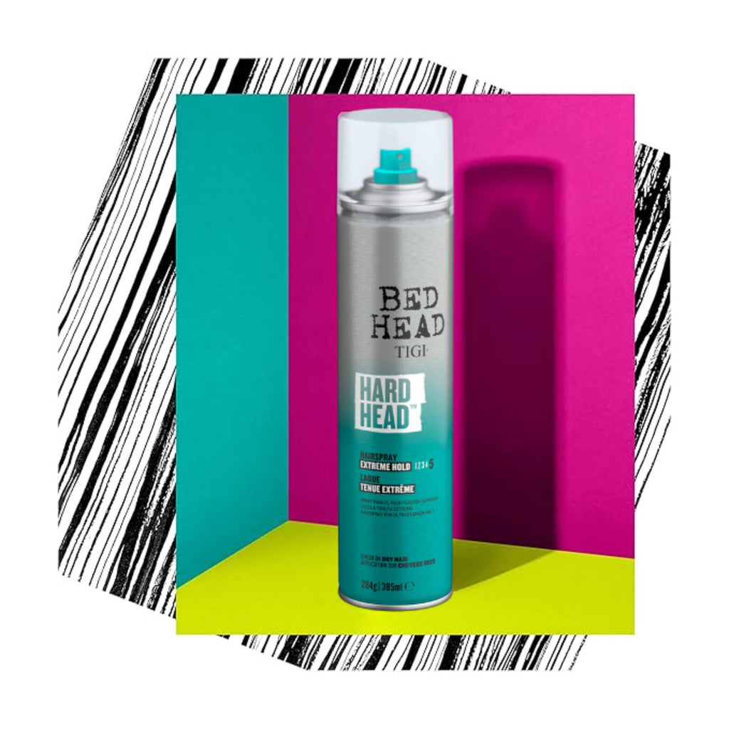 TIGI Bed Head Hard Head Hairspray – Extra Strong Hold, 10.6 oz (2-Pack)