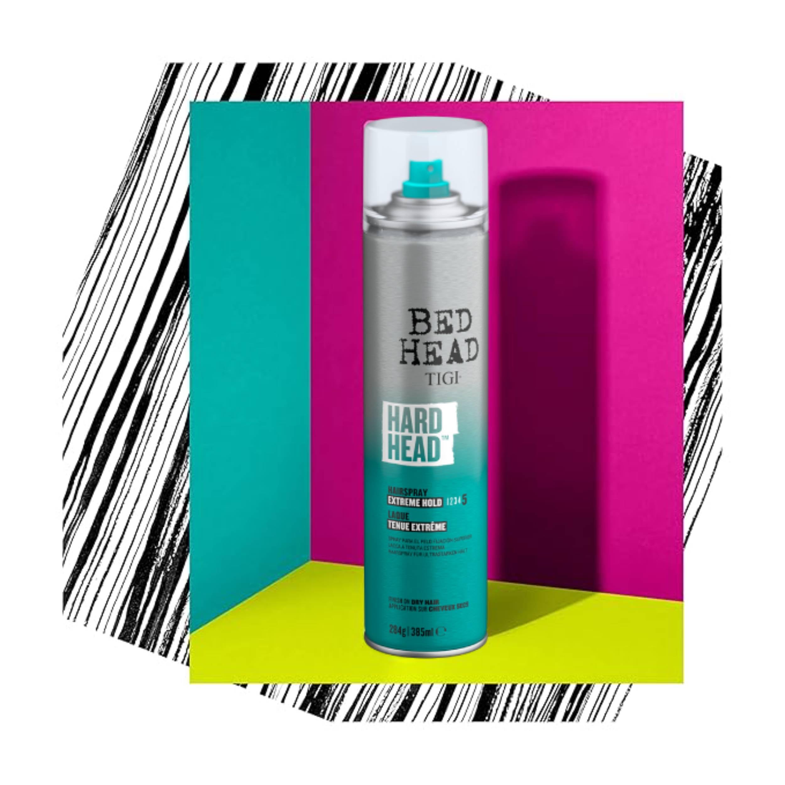 TIGI Bed Head Hard Head Hairspray – Extra Strong Hold, 10.6 oz (2-Pack)