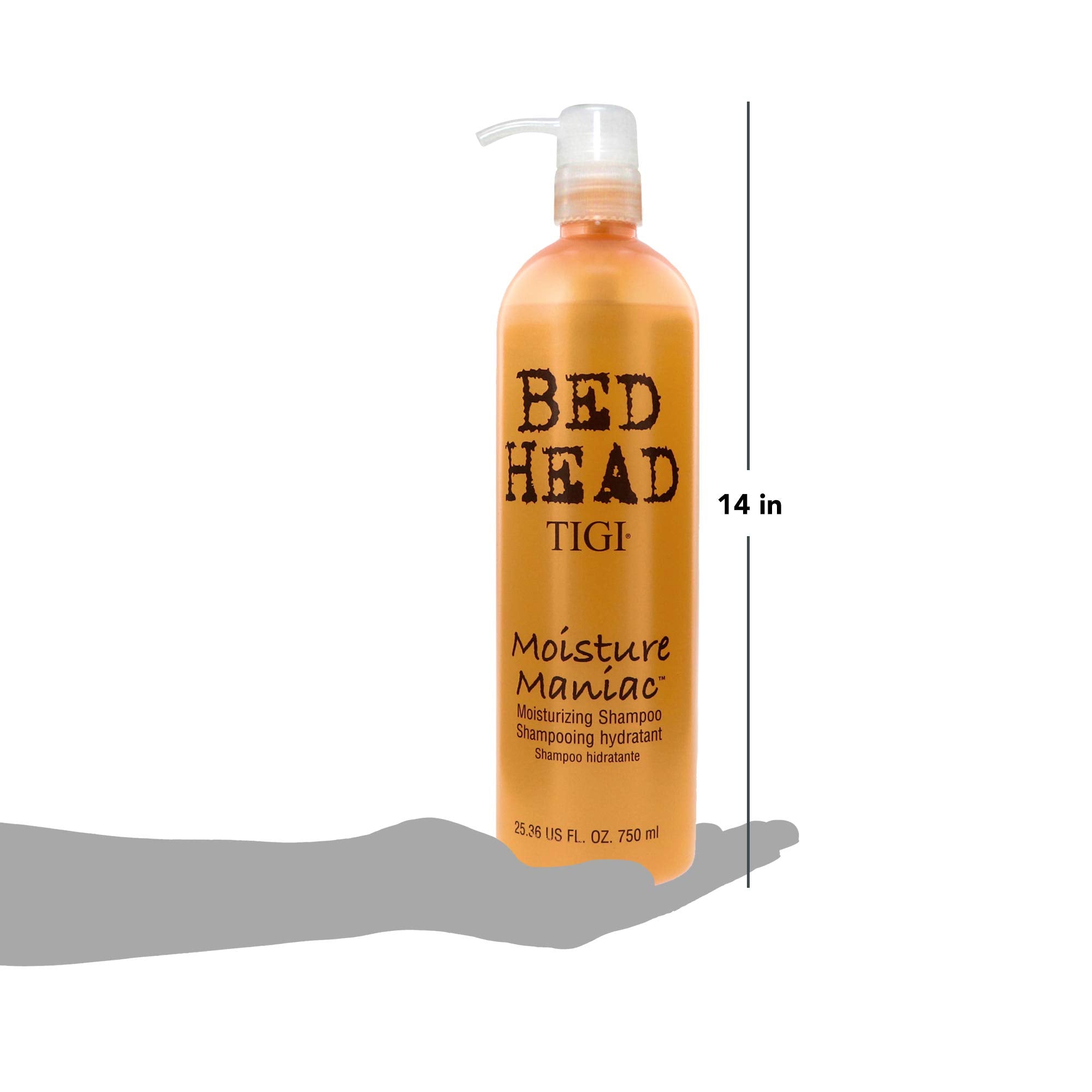 TIGI Bed Head Moisture Maniac Shampoo – Lightweight Hydration, Shine & Smoothness for All Hair Types, 25.36 oz