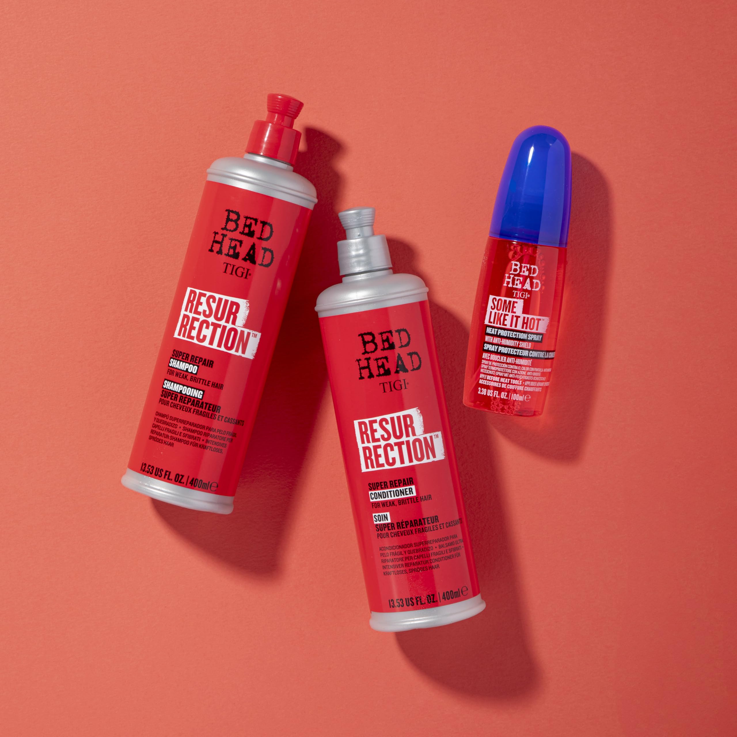 TIGI Bed Head Resurrection Shampoo & Conditioner Set – Maximum-Strength Repair (25.36 fl oz)