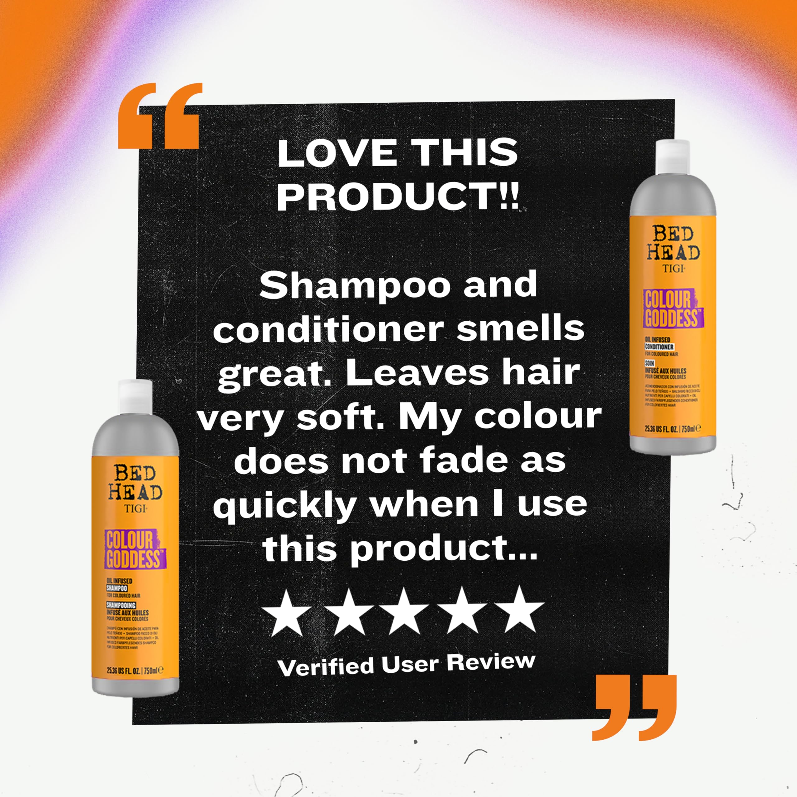 TIGI Bed Head Colour Goddess Moisturizing Shampoo & Conditioner Set for Dyed Hair – 2 x 25.36 fl oz