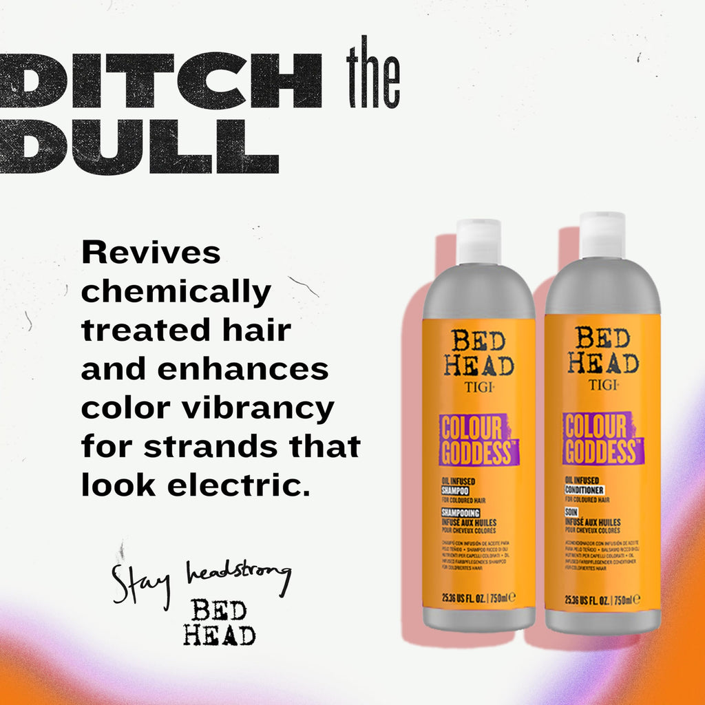 TIGI Bed Head Colour Goddess Moisturizing Shampoo & Conditioner Set for Dyed Hair – 2 x 25.36 fl oz