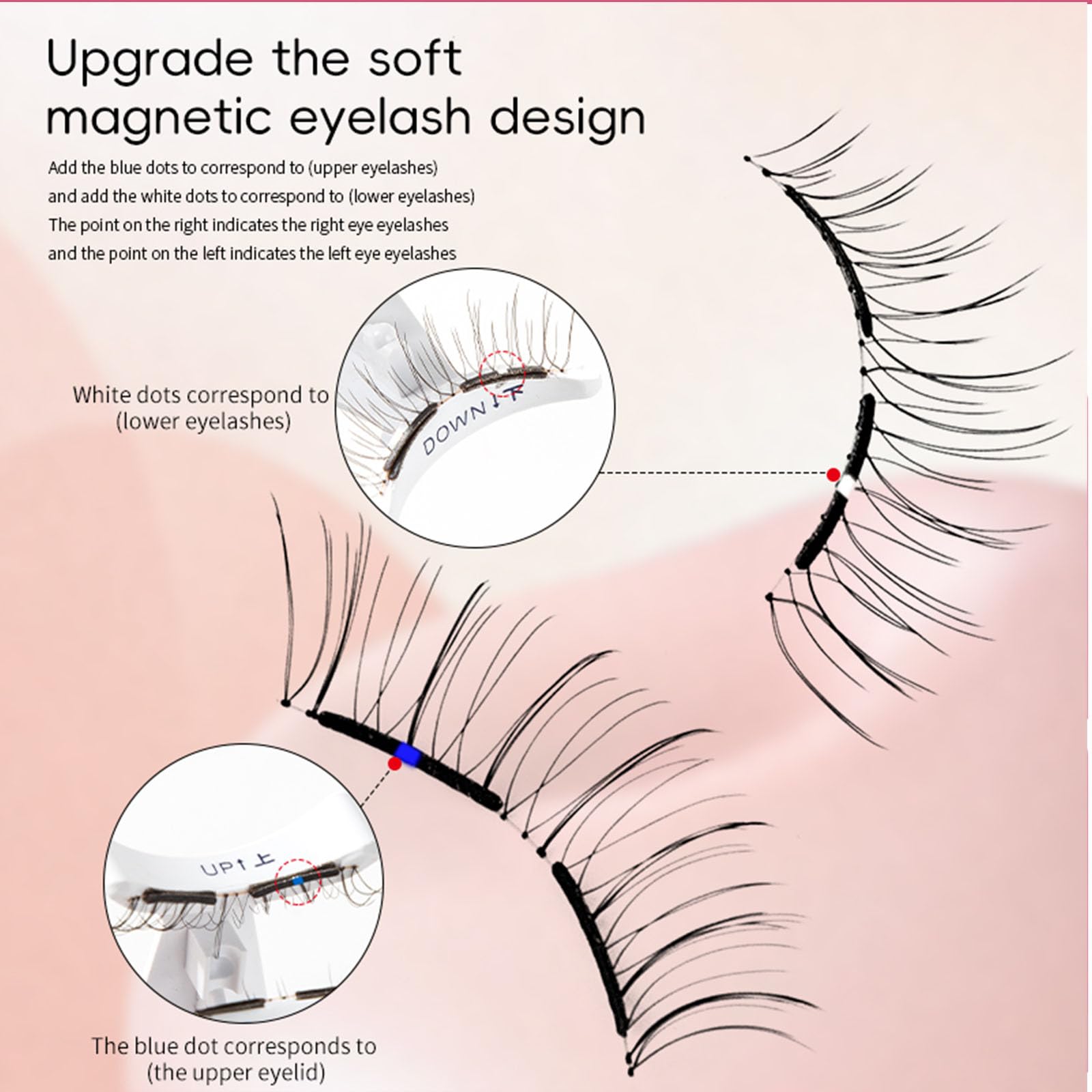 Tiliraiy Magnetic Eyelashes Kit Asian – Reusable, No-Glue Lashes with Applicator and Setting Lotion