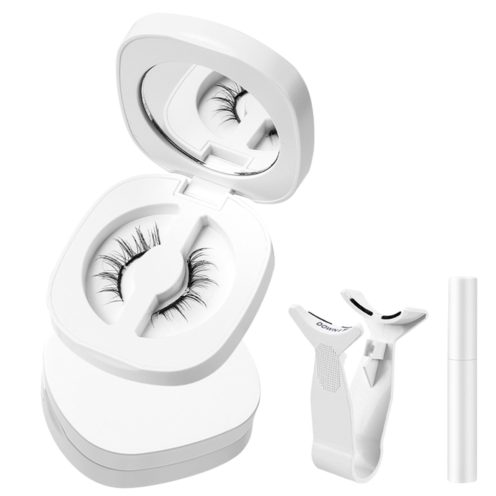 Tiliraiy Magnetic Eyelashes Kit Asian – Reusable, No-Glue Lashes with Applicator and Setting Lotion