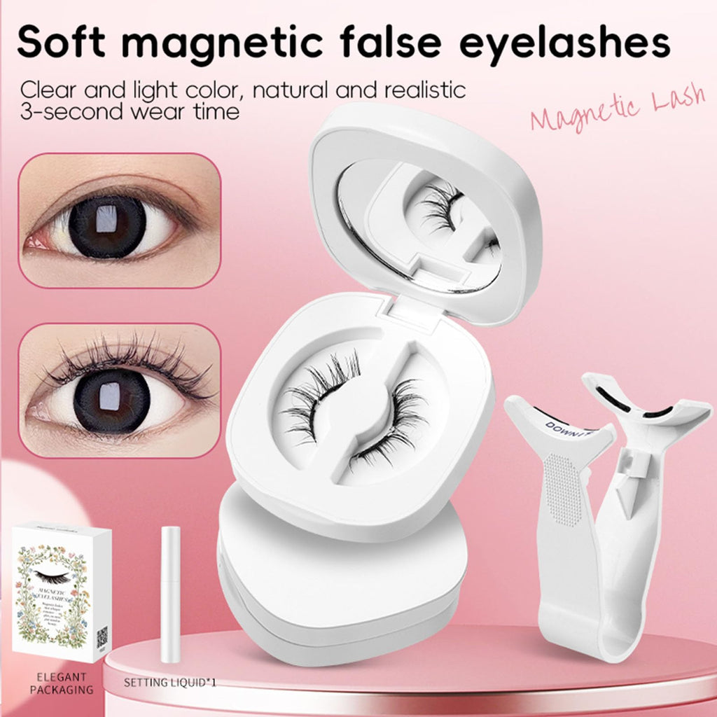 Tiliraiy Magnetic Eyelashes Kit Asian – Reusable, No-Glue Lashes with Applicator and Setting Lotion