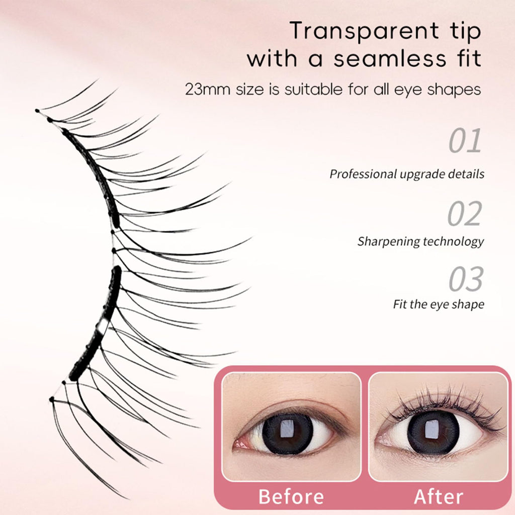 Tiliraiy Magnetic Eyelashes Kit Asian – Reusable, No-Glue Lashes with Applicator and Setting Lotion