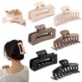 TIME&TRAVE 6Pcs 4.3in Silicone Cloud Claw Clips — Soft, Non-Slip Hair Clips for All Hair Types