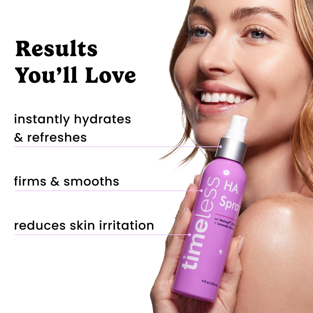 Timeless Skin Care HA Matrixyl 3000 Lavender Spray – Hydrating Fragrance-Free Face Mist (4 oz)