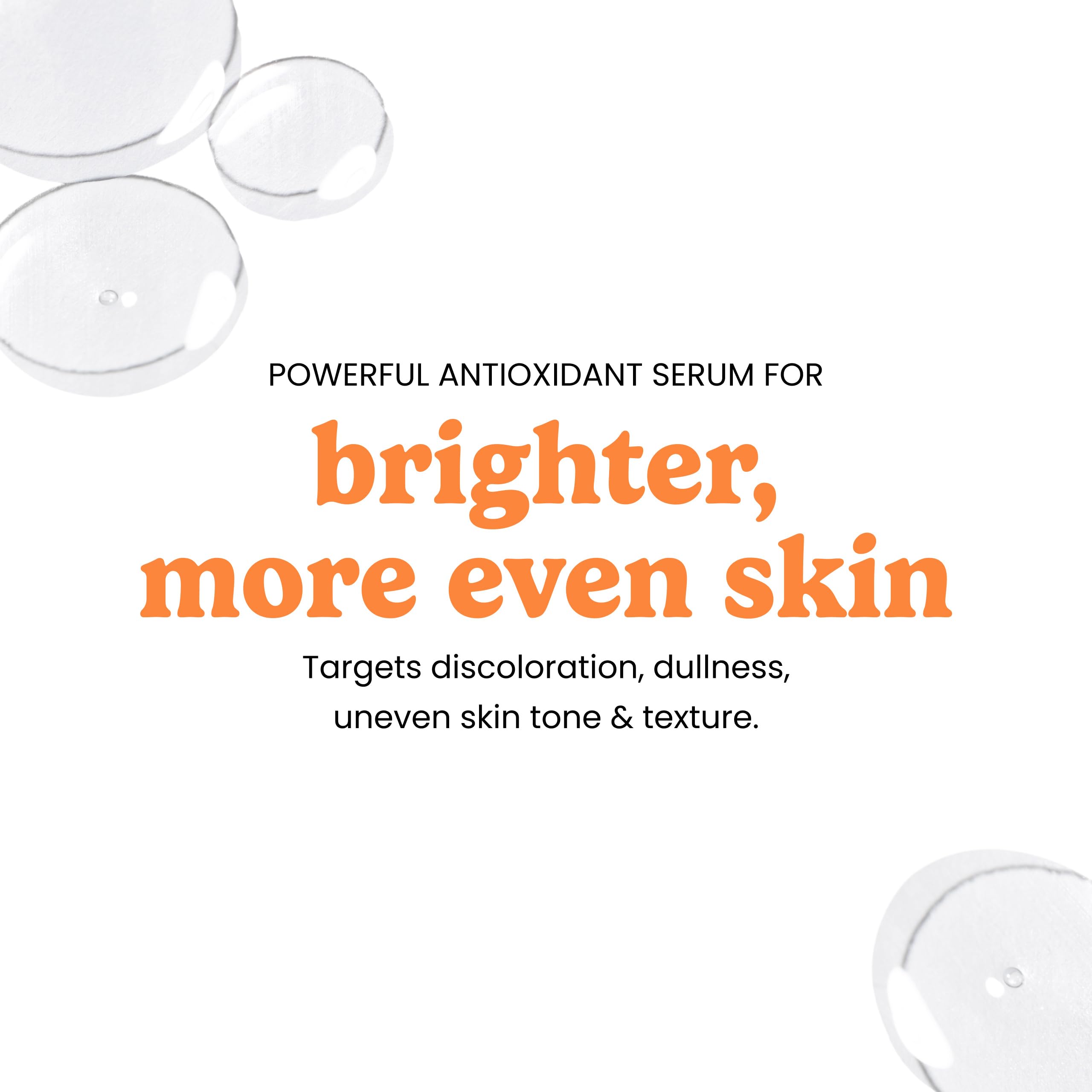 Timeless Skin Care Vitamin C Serum with Vitamin E & Ferulic Acid – Brightening Serum for Oily & Dry Skin – Fragrance-Free – Pouches