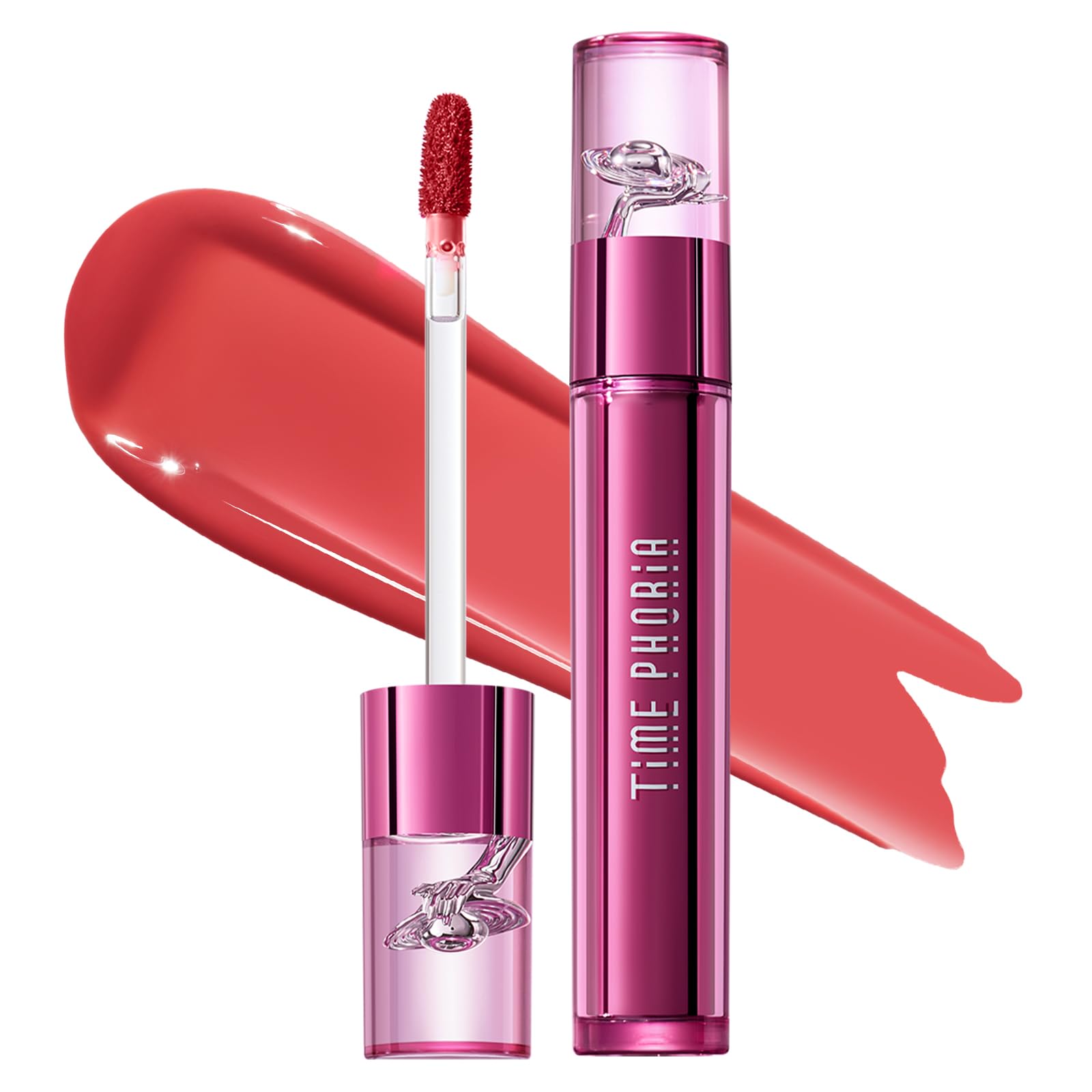 TIMEPHORIA Altera Blurring Lip Tint 010 Ripple – Vibrant Coral, Glossy to Matte