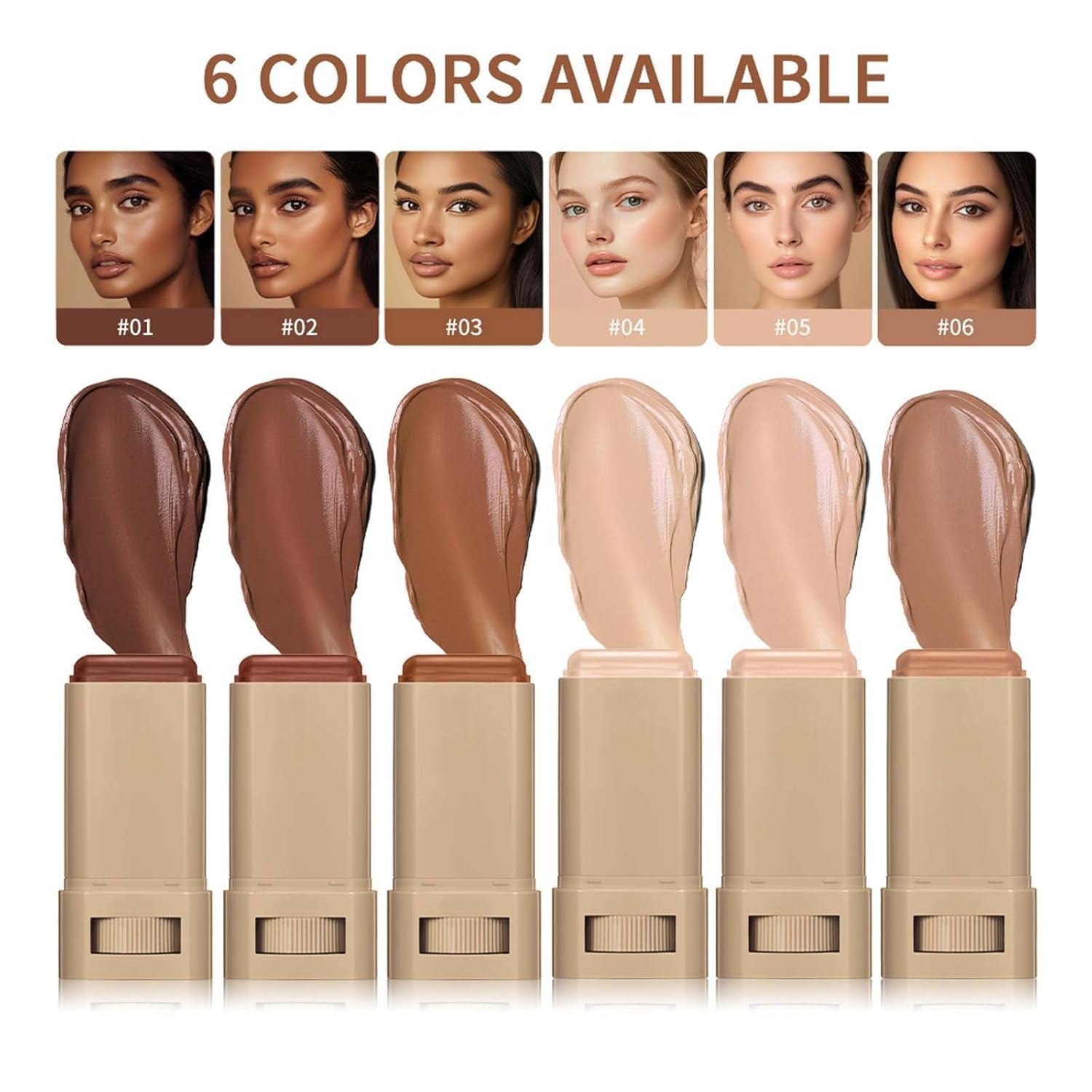 TIMLIFE 2 Pcs Foundation Stick Beauty Balm Serum – Hydrating Skin Tint (2025 New)