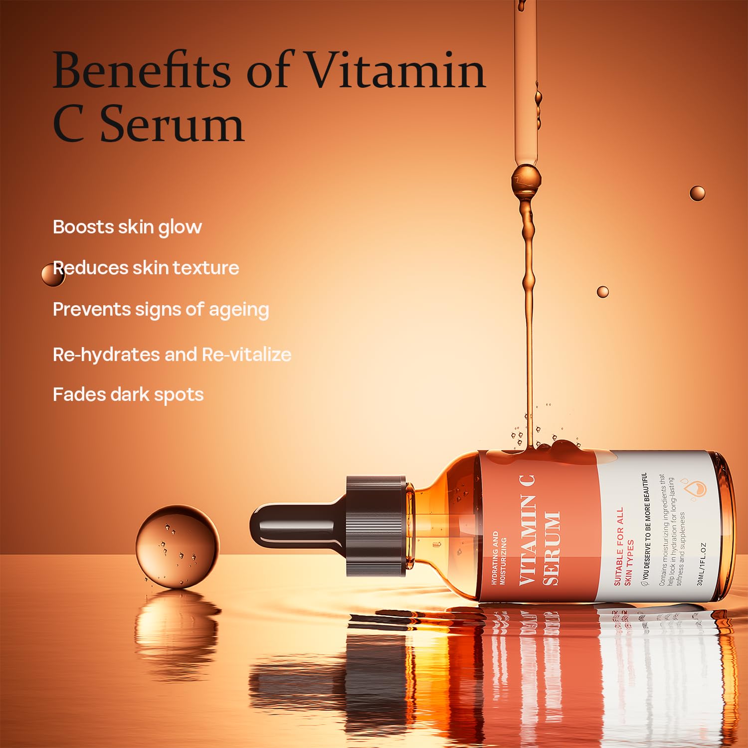 Tinclen Vitamin C Serum for Face – Brightening, Hydration & Anti-Aging