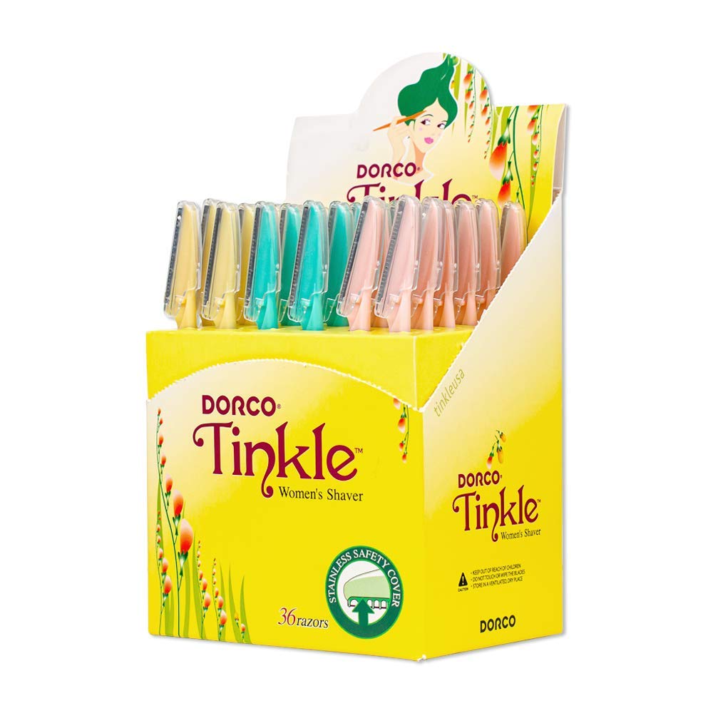 Tinkle Women's Shaver Razors (Pack of 36) – Dermaplaning Tool for Smoother Skin & Brow Shaping | Travel-Ready Gift