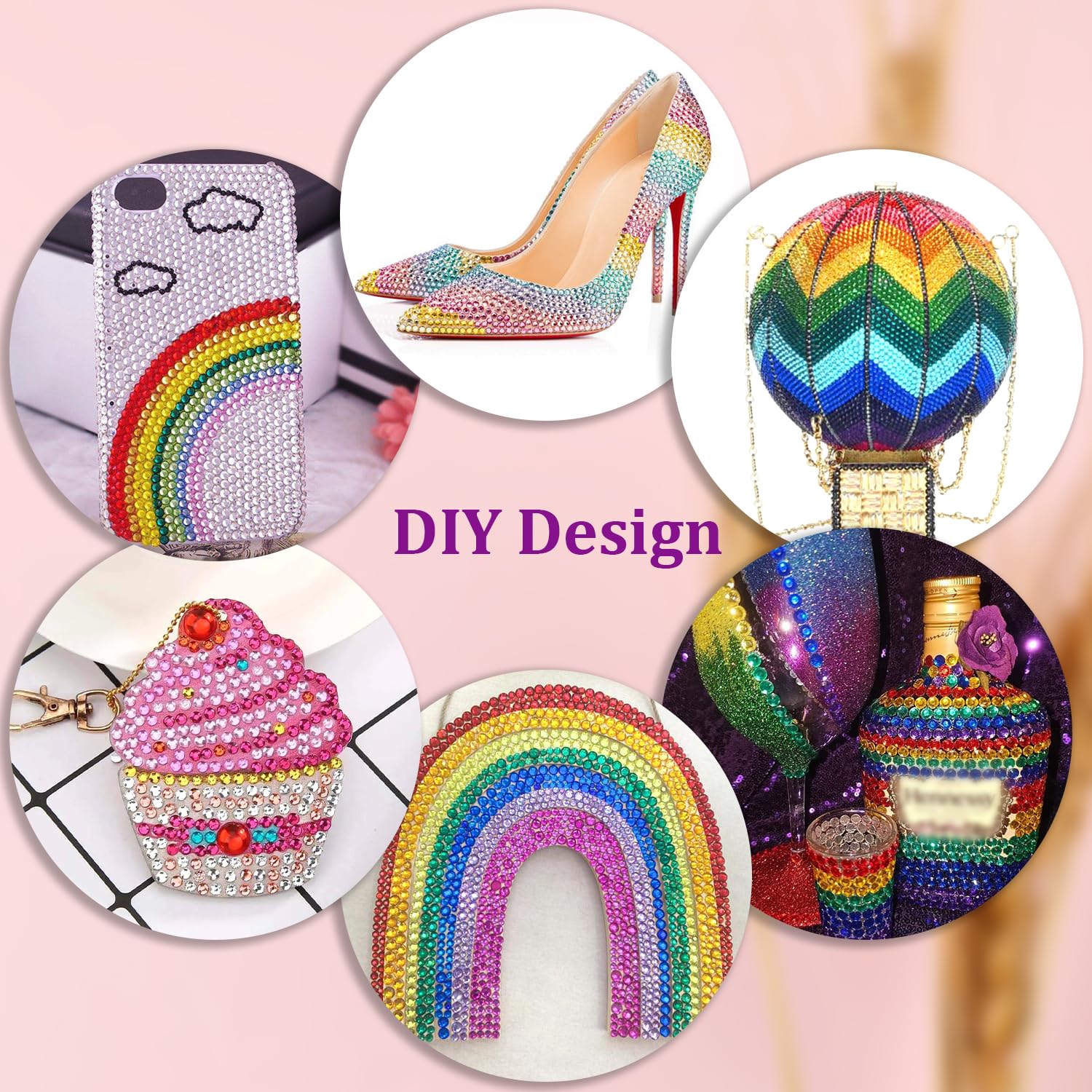 TINKRSTUFF 24000Pcs Resin Rhinestones 3mm DIY Craft Kit – Multicolor with Tweezers, Pickup Pen & B7000 Glue