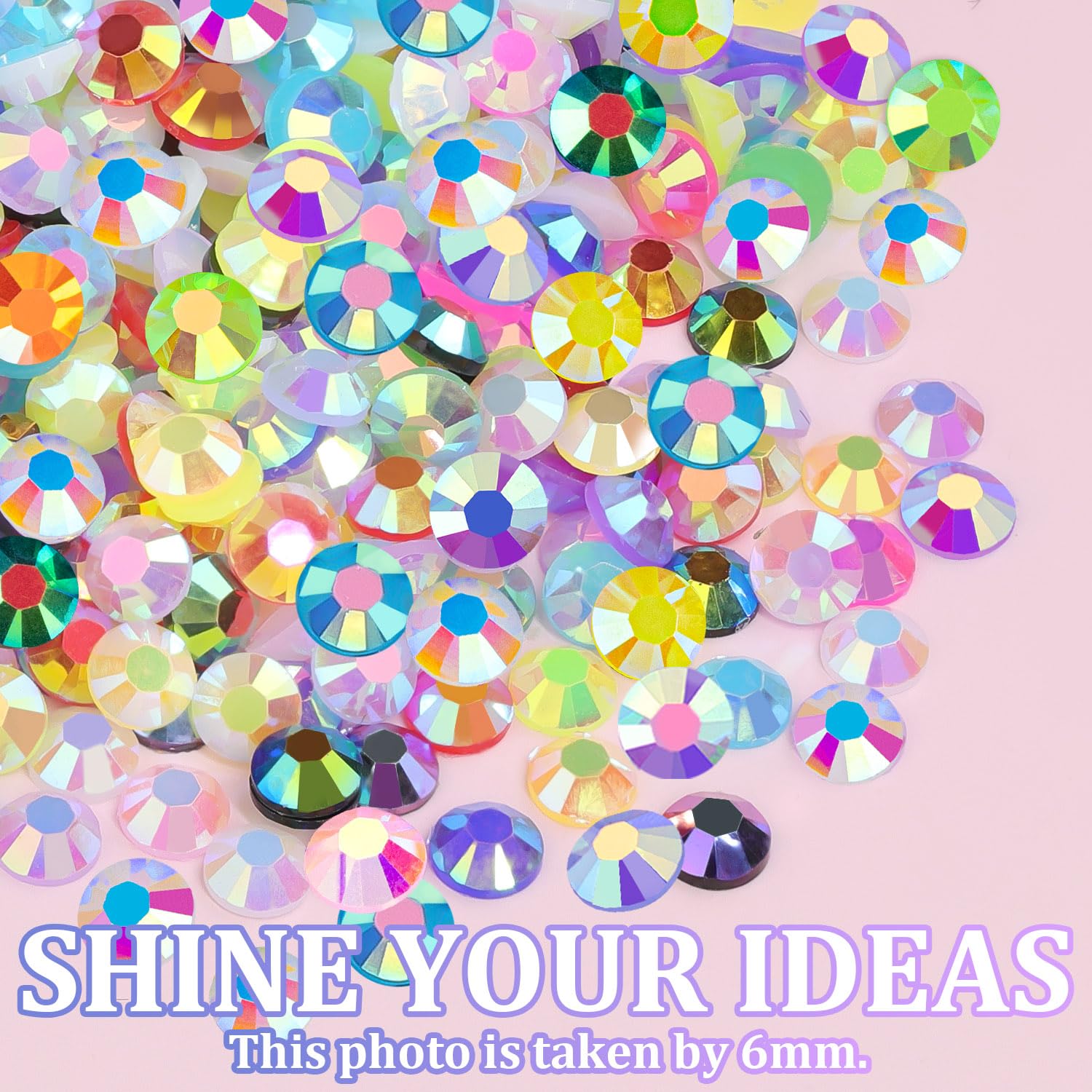 TINKRSTUFF 8500Pcs Resin Rhinestones Kit – 5mm Flatback Gems with Tweezers & B7000 Glue