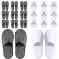 TINSKY 20 Pairs Disposable Guest Slippers – Non-Slip Hotel & Spa Slippers (White & Black)